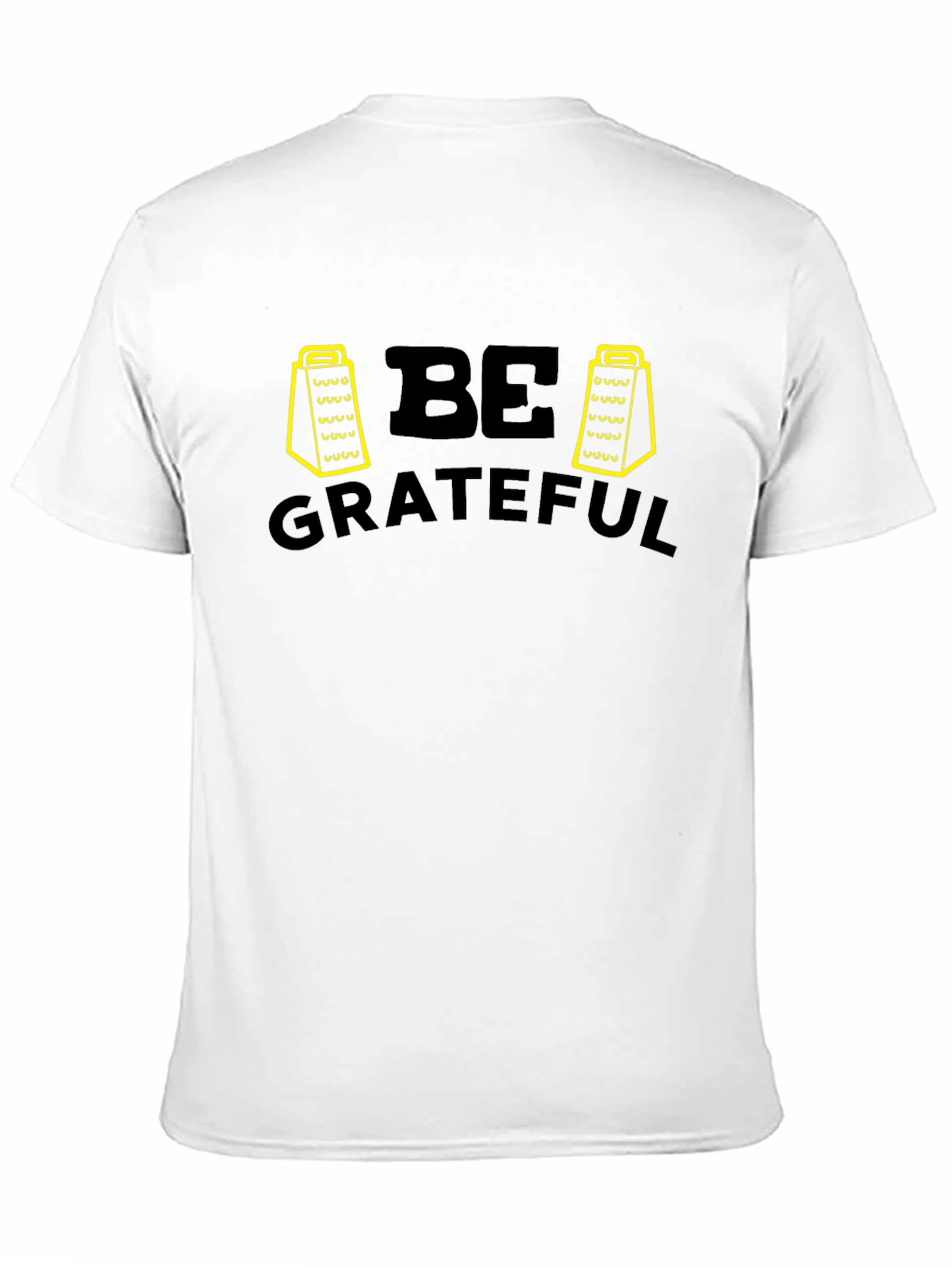 Be Grateful Grater Graphic T-Shirt - Black Casual Tee