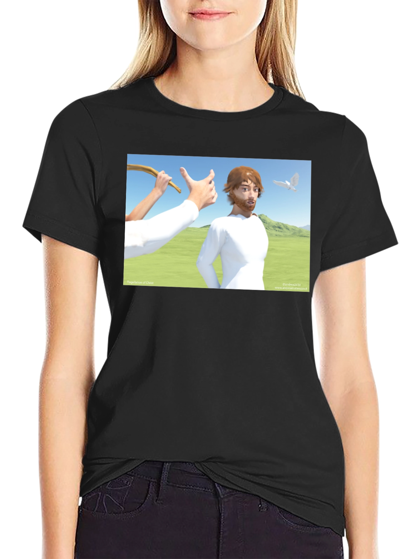 Funny Jesus T-Shirt - Cartoon Graphic Tee