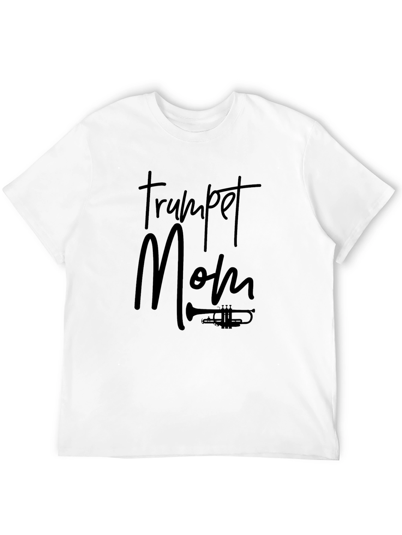 Trumpet Mom Black Graphic T-Shirt