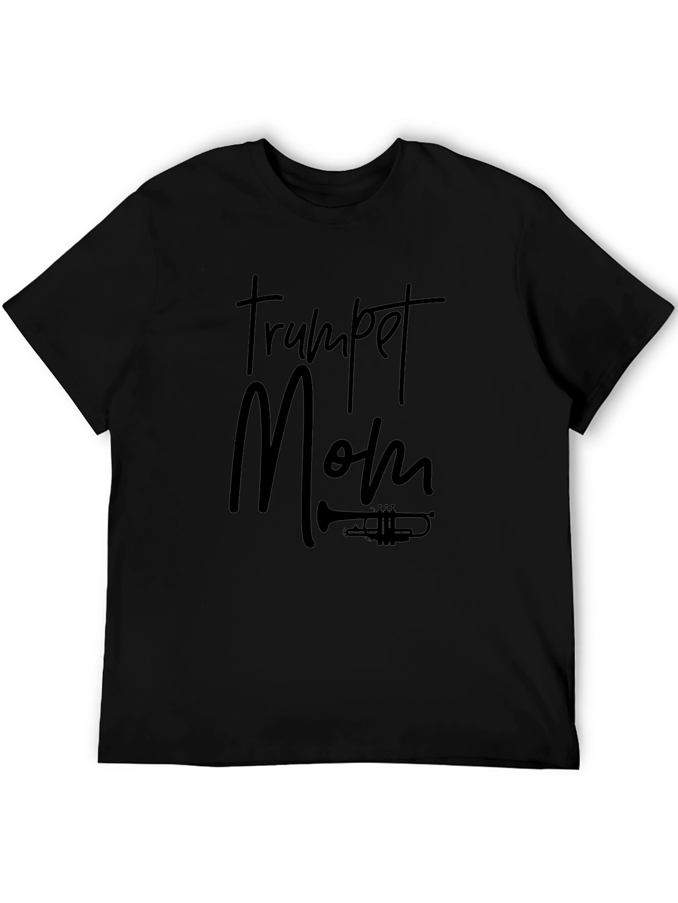Trumpet Mom Black Graphic T-Shirt