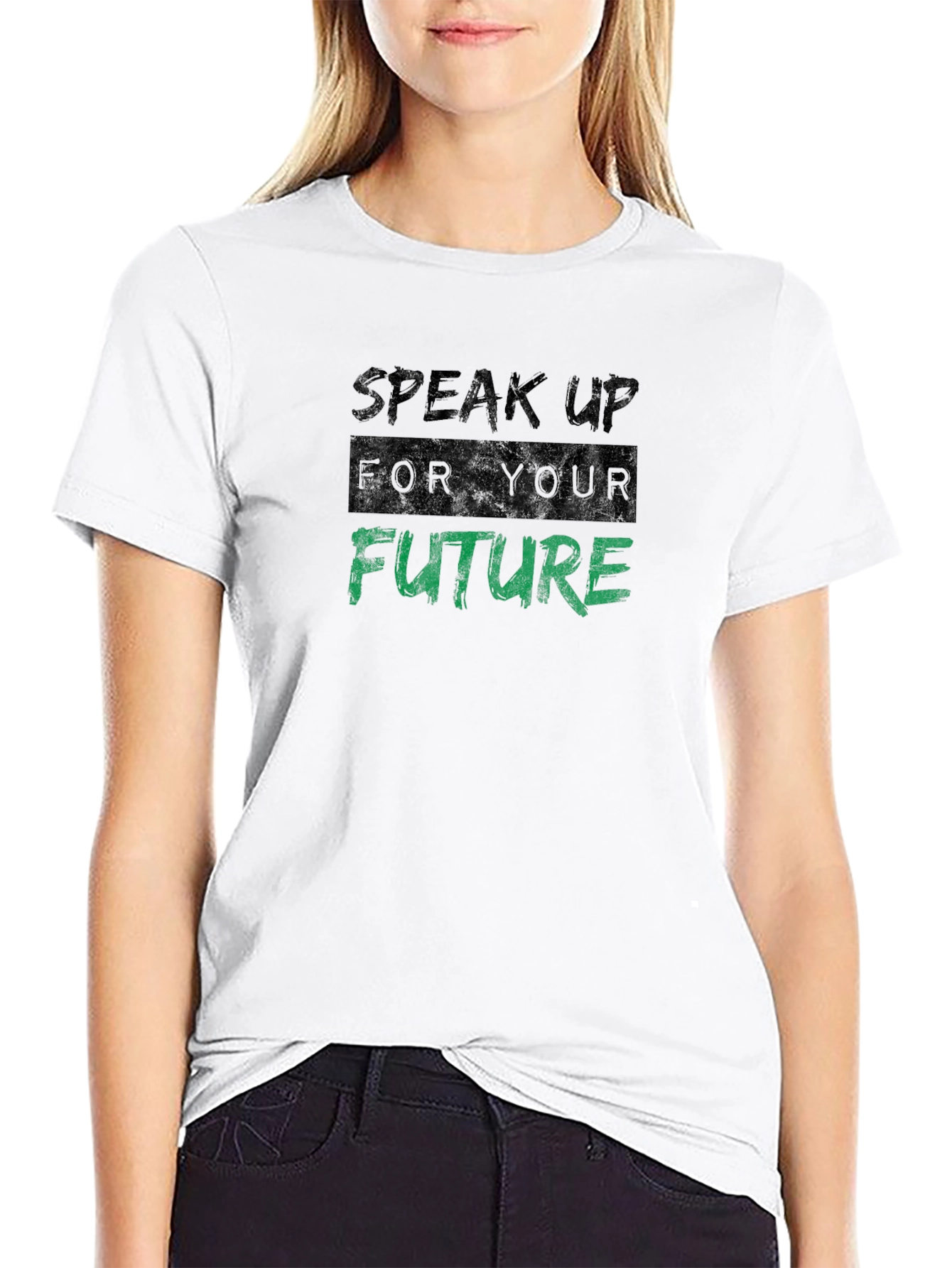Speak Up For Your Future Black T-Shirt