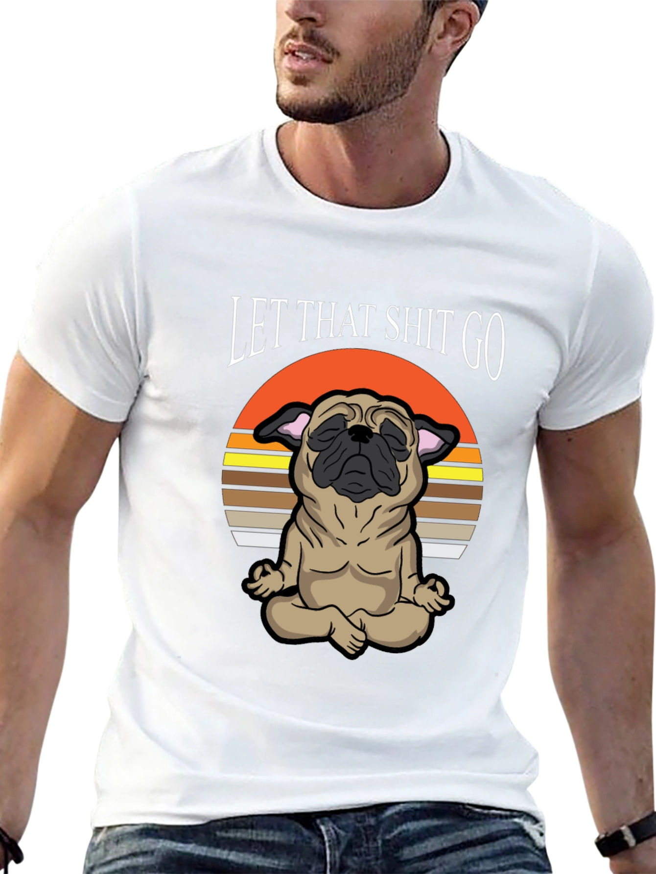 Zen Pug Tee: Let That Shit Go