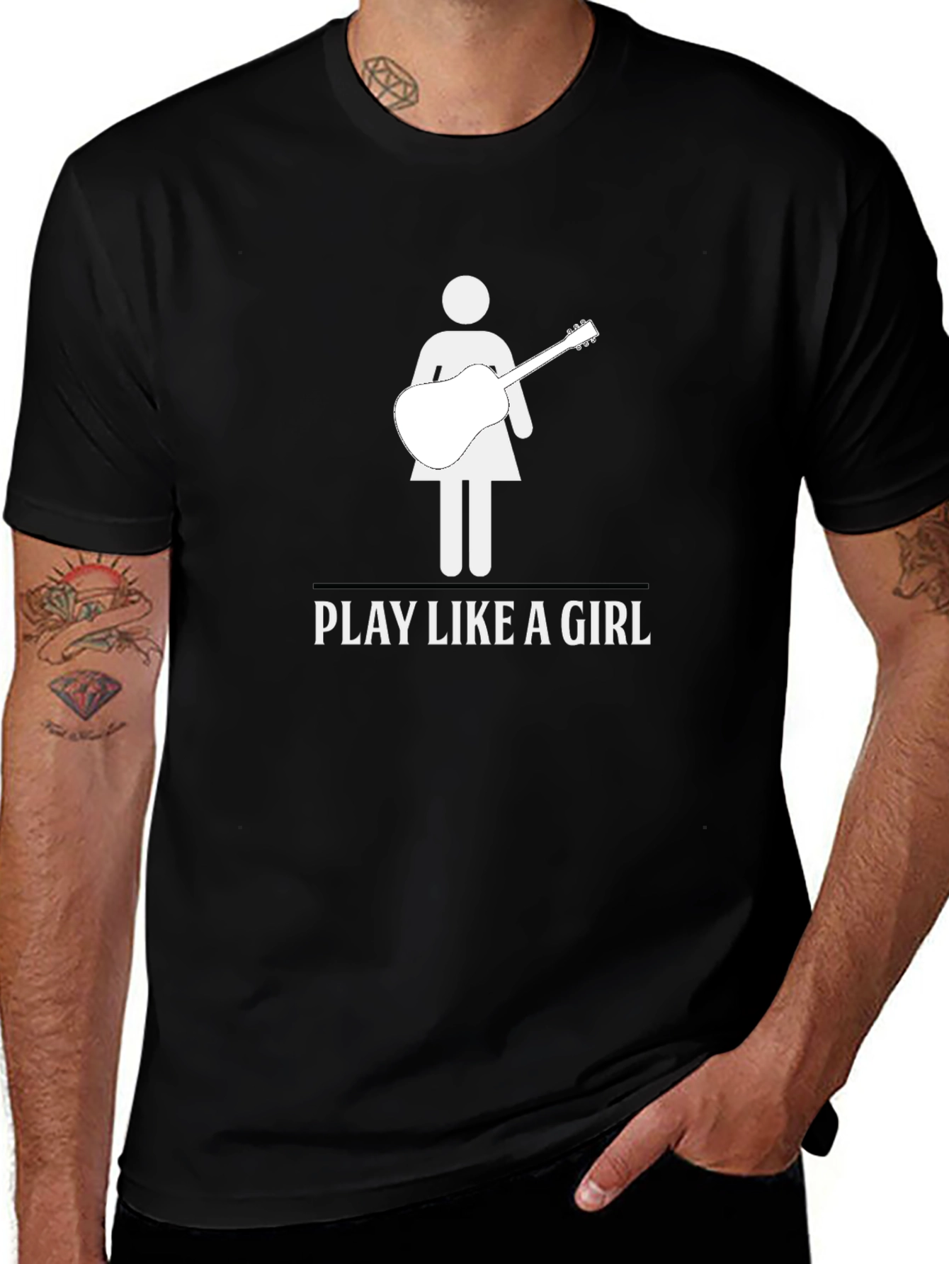 Play Like A Girl T-Shirt - Guitar Player Tee