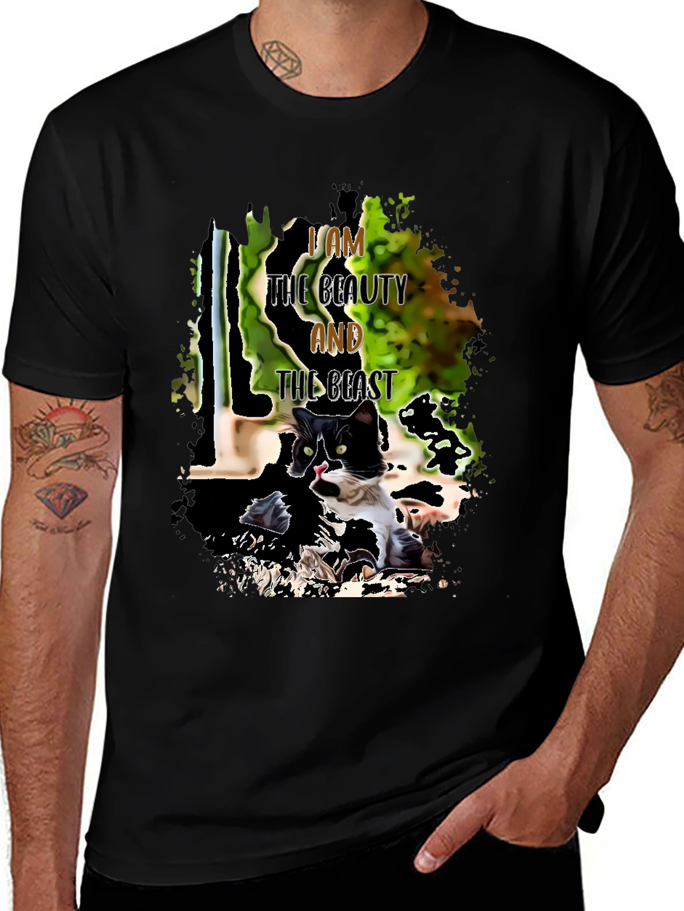 Beauty and Beast Cat T-Shirt