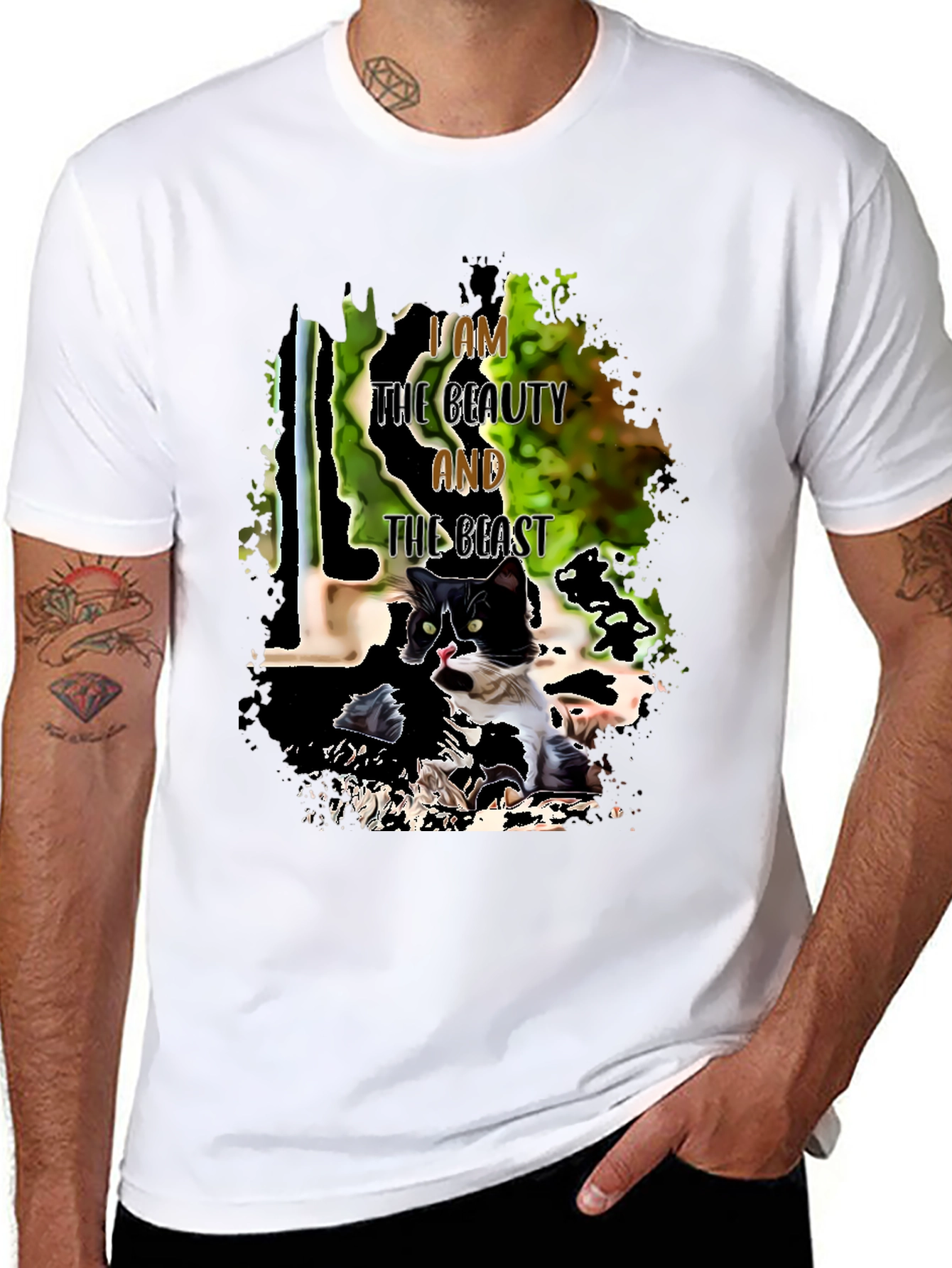 Beauty and Beast Cat T-Shirt