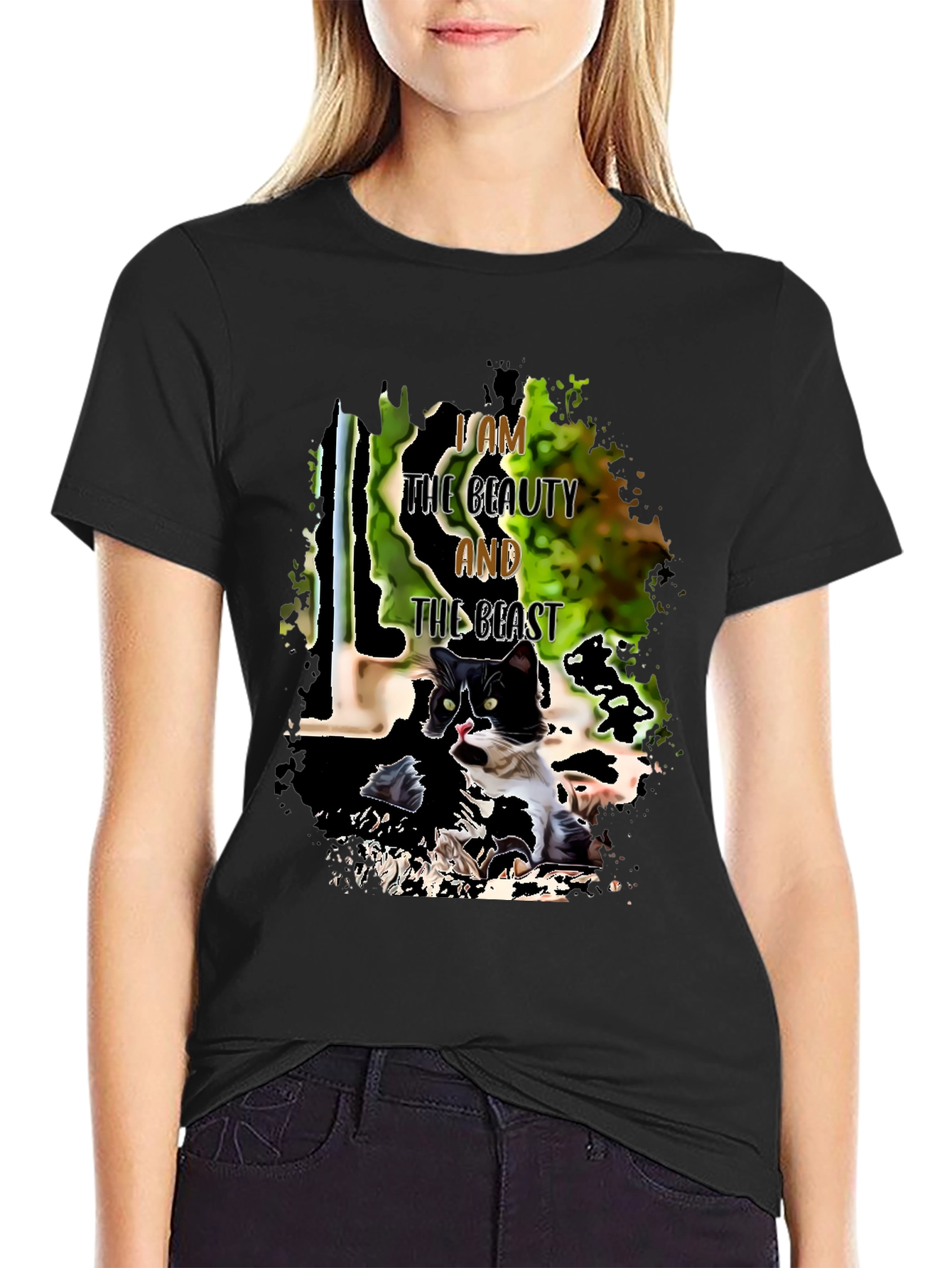 Beauty and Beast Cat T-Shirt