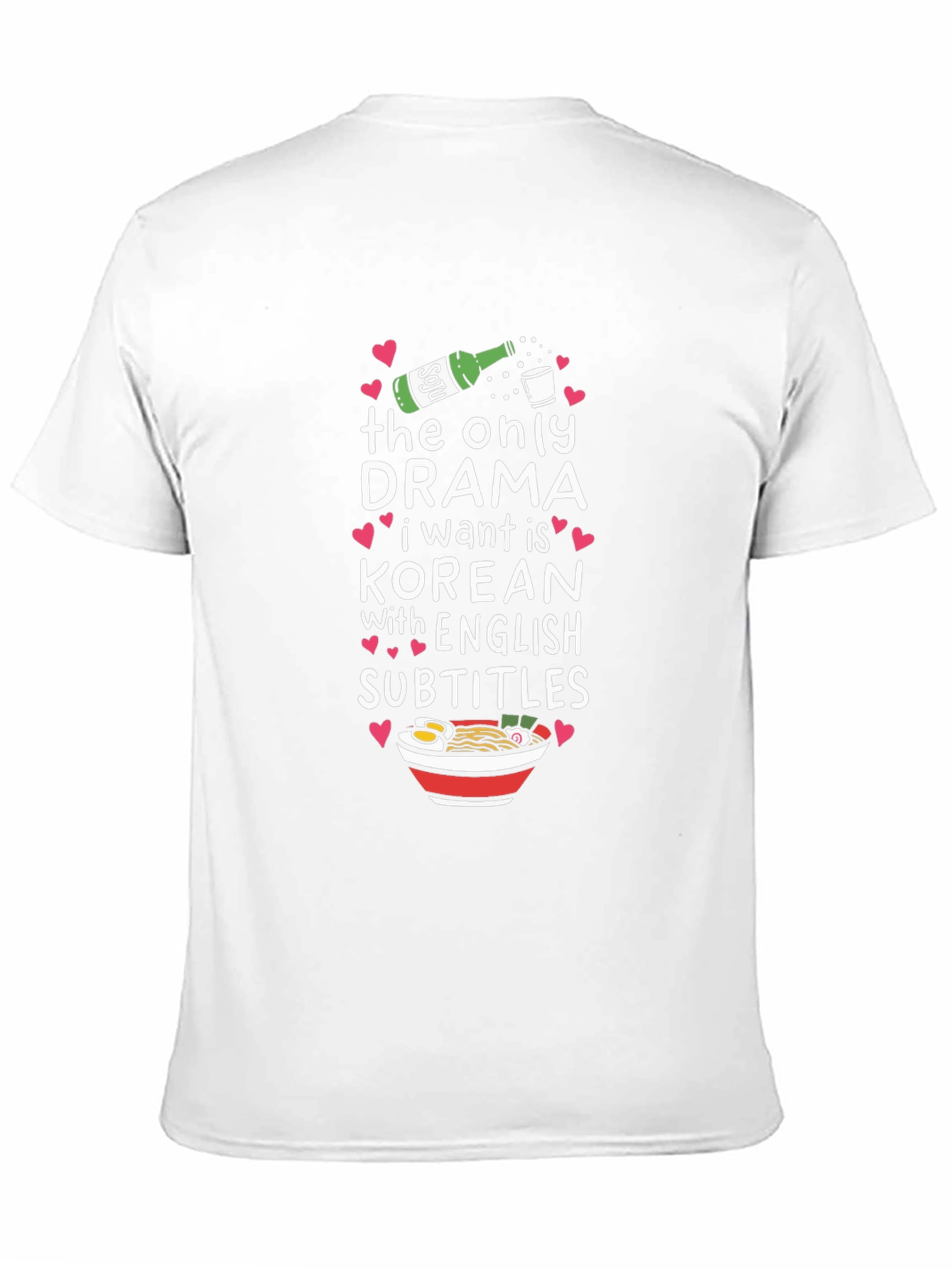 Korean Drama Fan T-Shirt: Soju & Subtitles