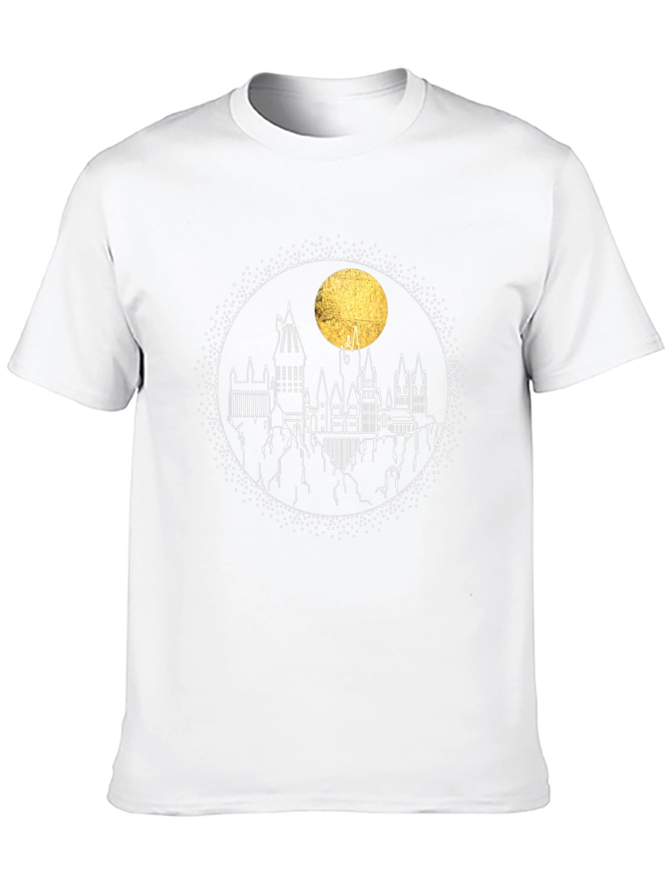 Harry Potter Hogwarts Castle Moon Graphic Tee