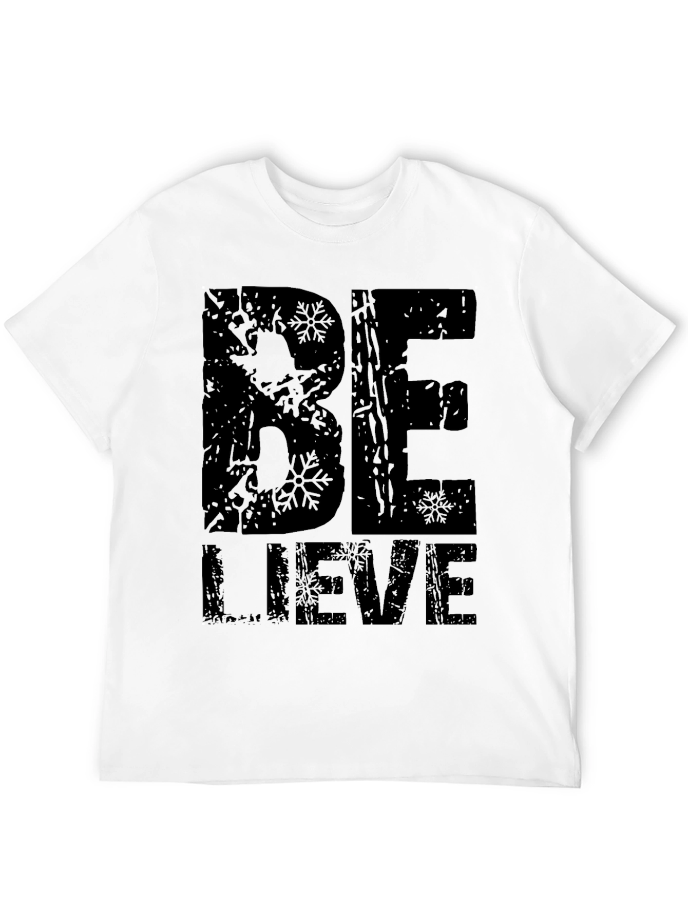Believe Graphic Print Black T-Shirt