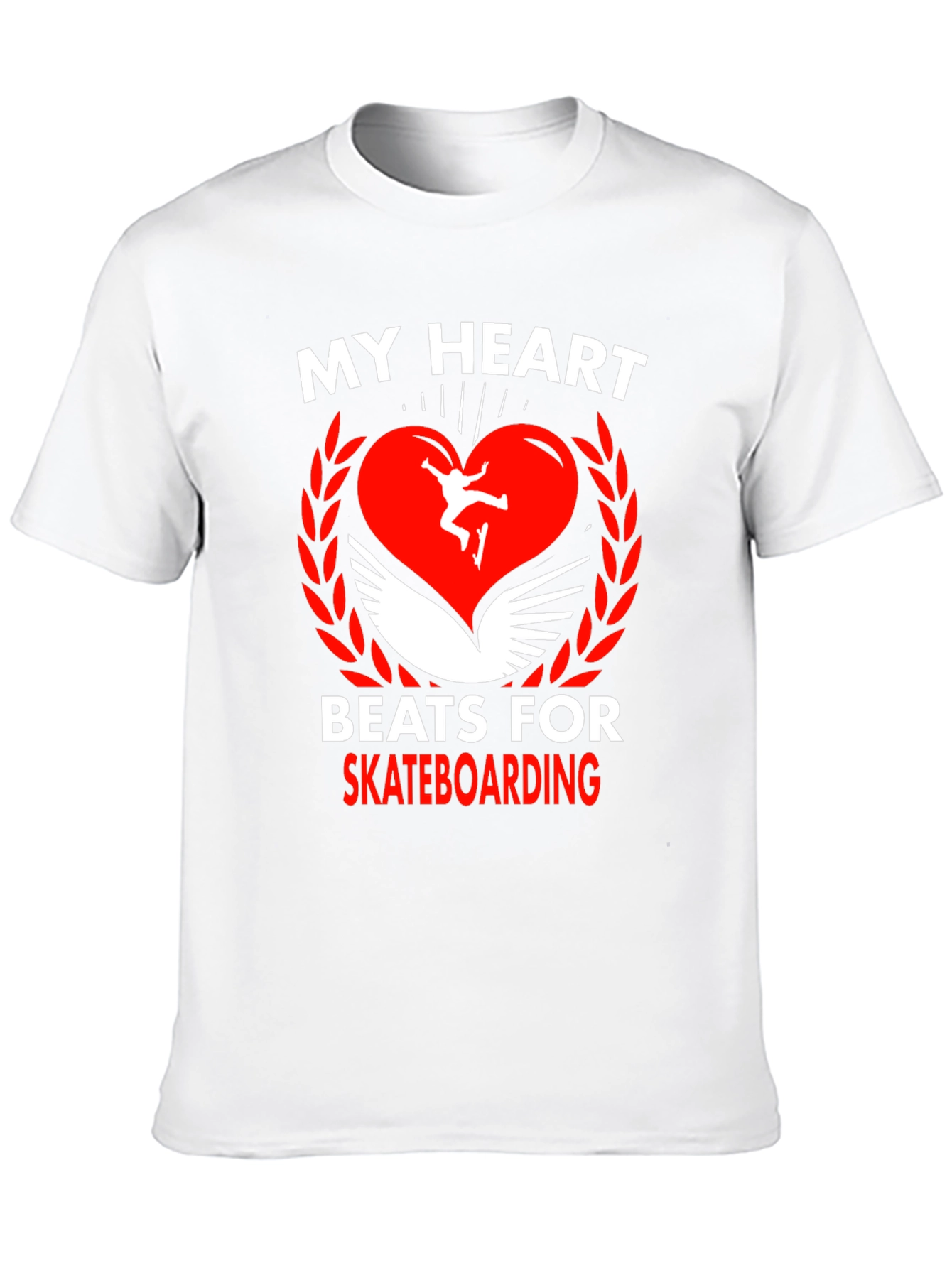 Skateboarding Heartbeat Graphic Tee