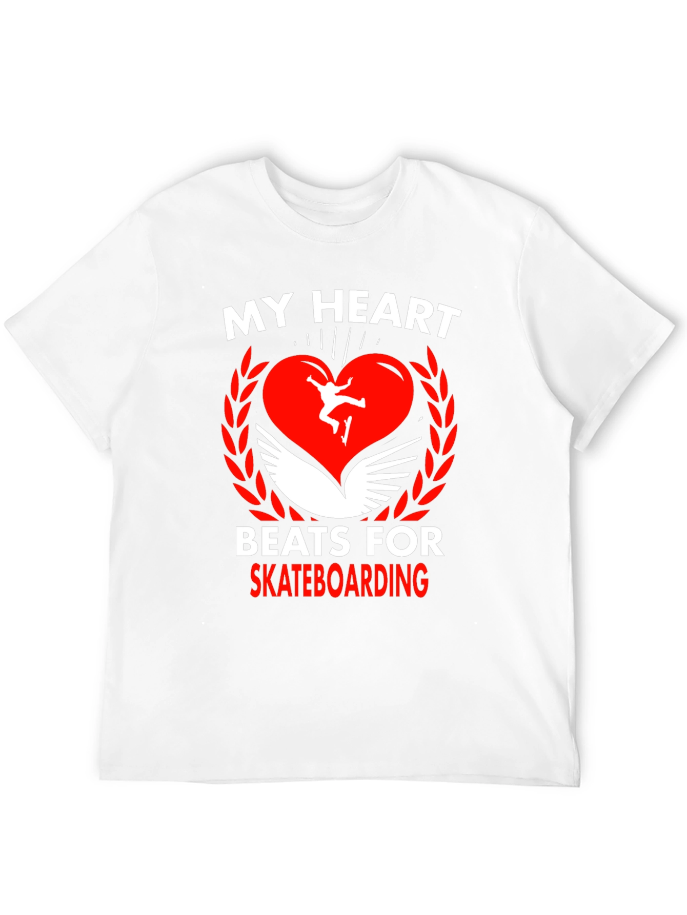 Skateboarding Heartbeat Graphic Tee