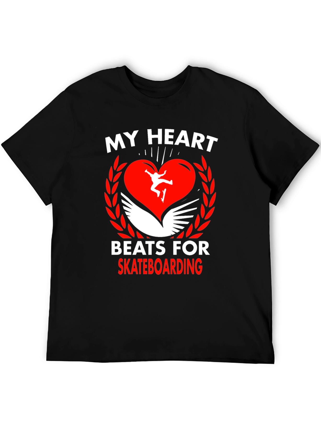 Skateboarding Heartbeat Graphic Tee