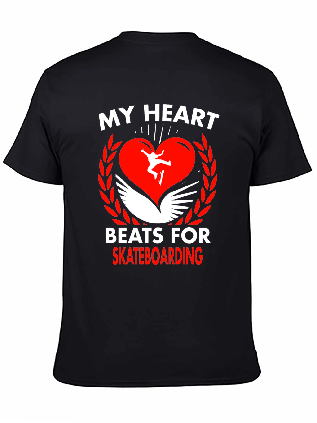 Skateboarding Heartbeat Graphic Tee