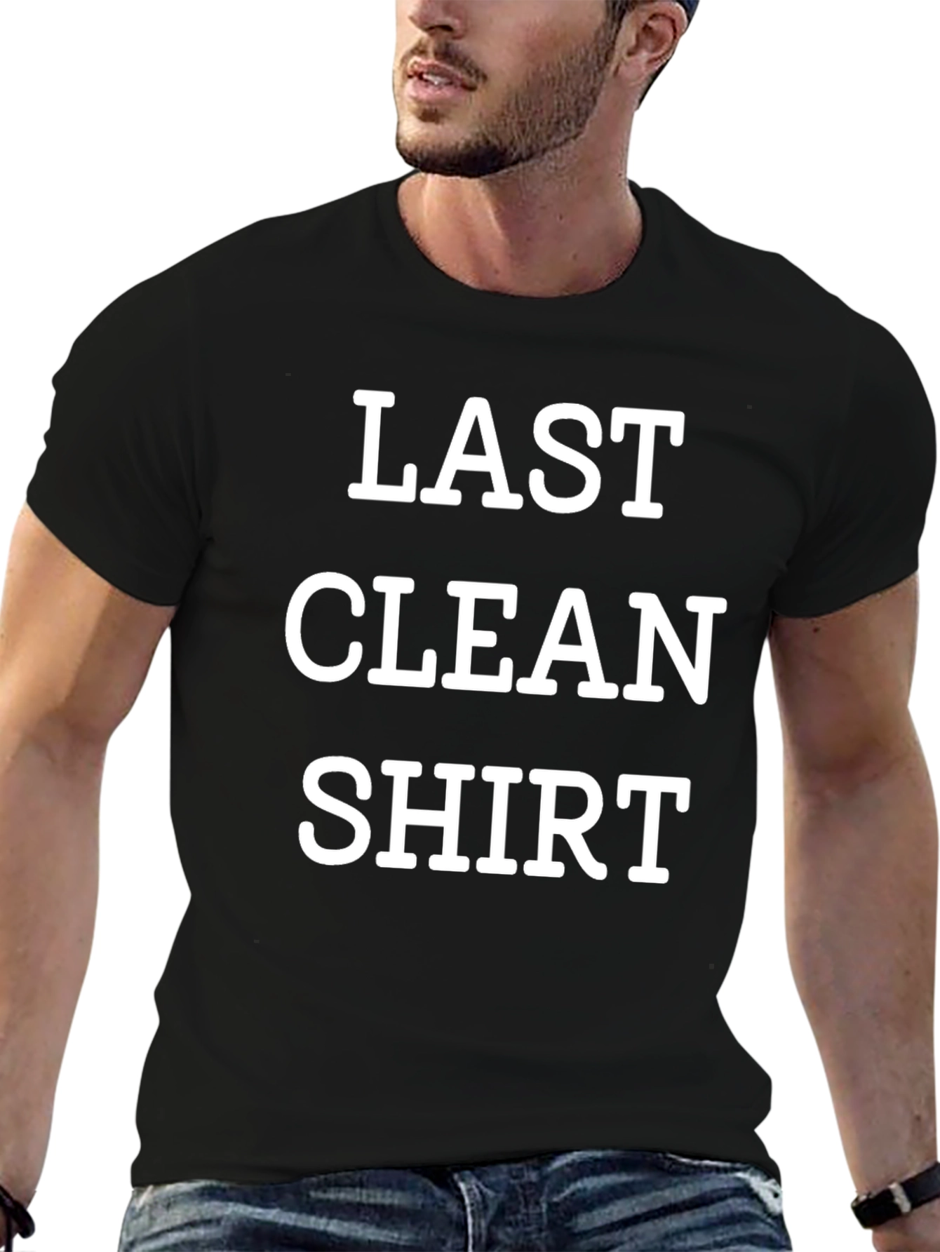 Last Clean Shirt Graphic Tee - Black Casual T-Shirt
