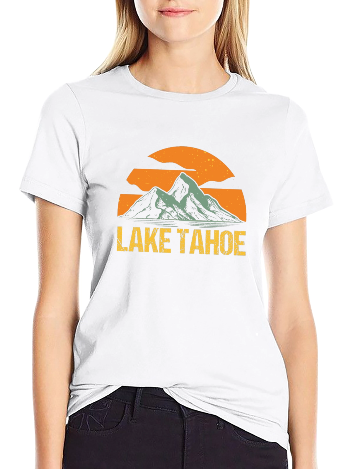 Lake Tahoe Graphic T-Shirt - Mens Black Tee