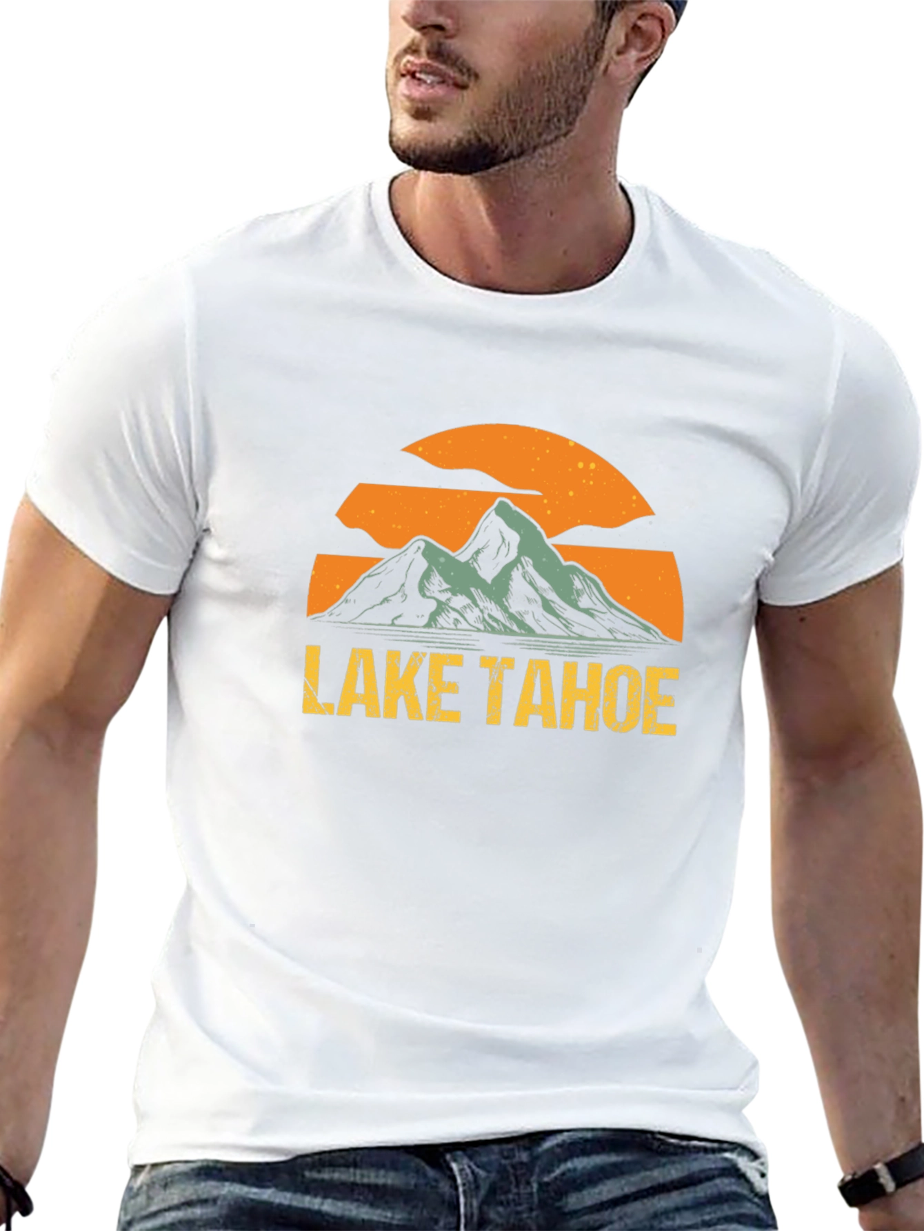 Lake Tahoe Graphic T-Shirt - Mens Black Tee
