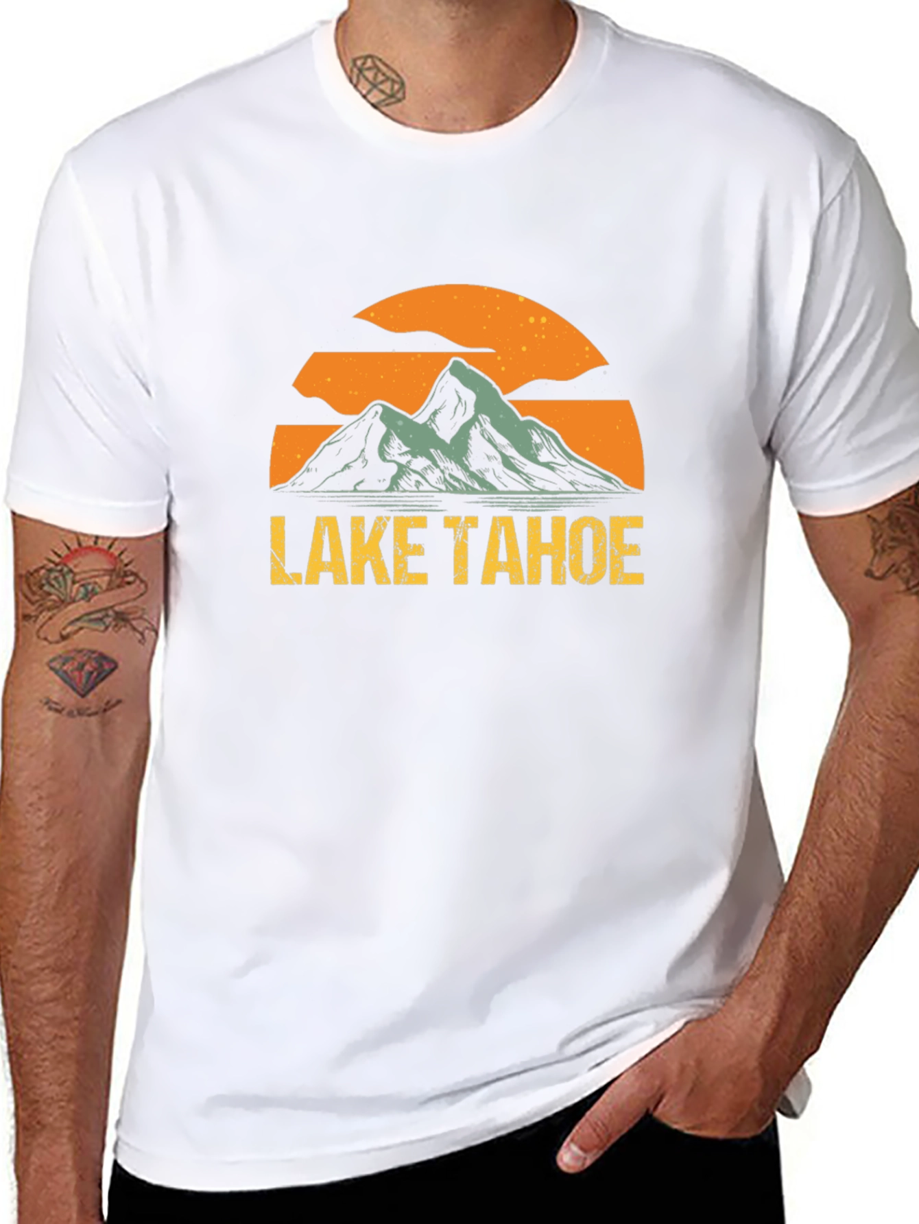 Lake Tahoe Graphic T-Shirt - Mens Black Tee