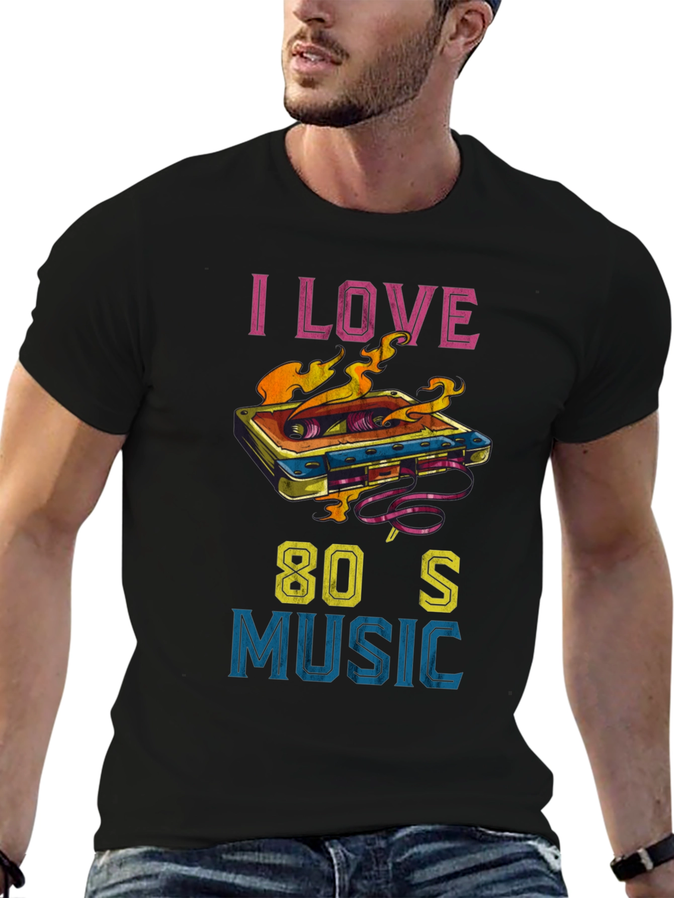 I Love 80s Music Graphic Tee