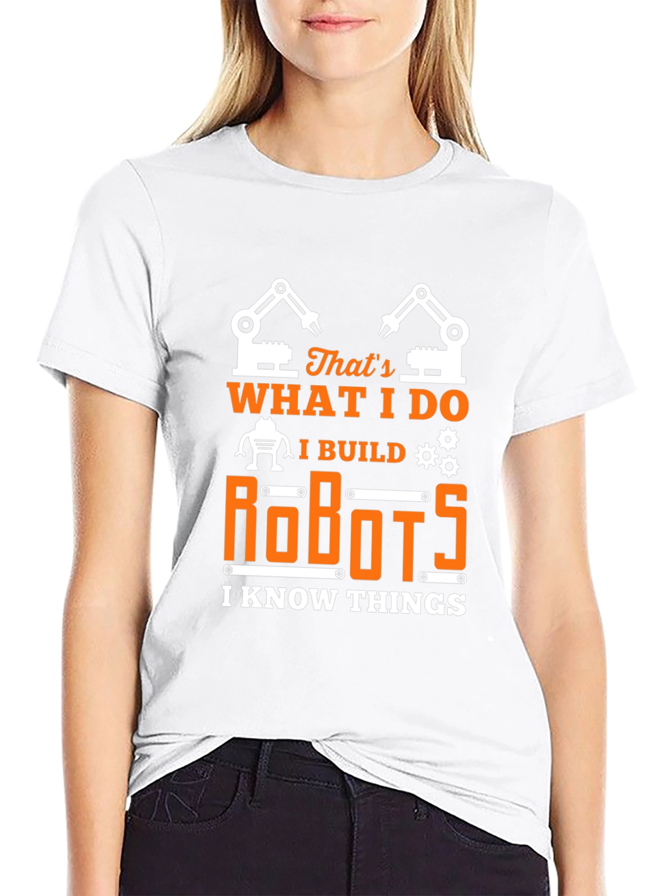 I Build Robots T-Shirt - Funny Engineer Tee