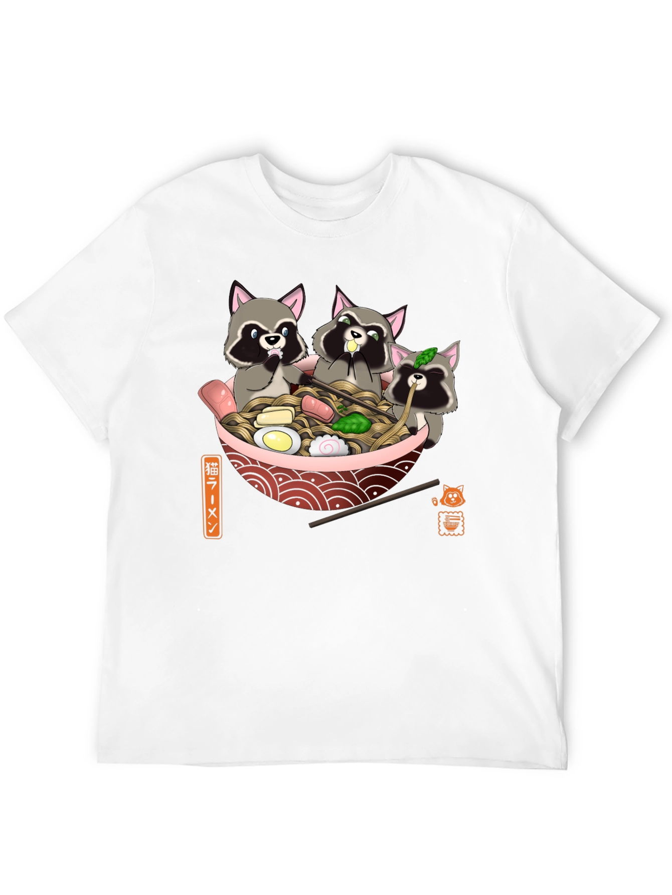 Raccoon Ramen T-Shirt - Cute Graphic Tee