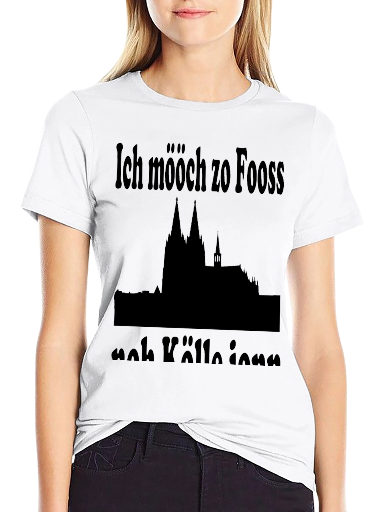 Ich Mööch Zo Fooss Nah Kölle Black T-Shirt