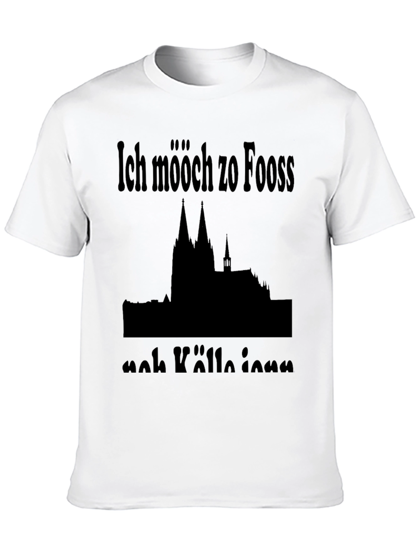Ich Mööch Zo Fooss Nah Kölle Black T-Shirt