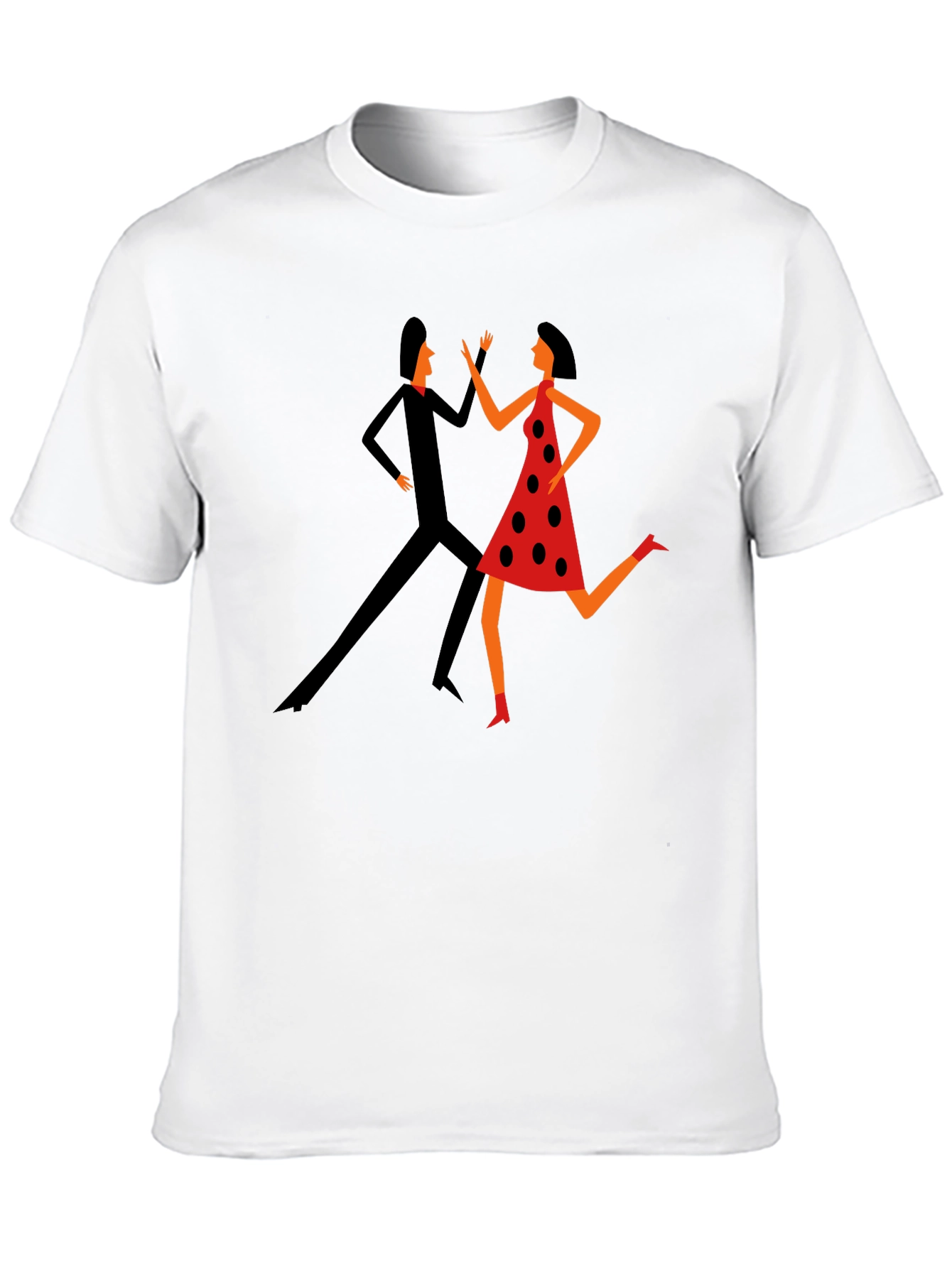 Retro Dance Graphic Tee - Stylish Black T-Shirt