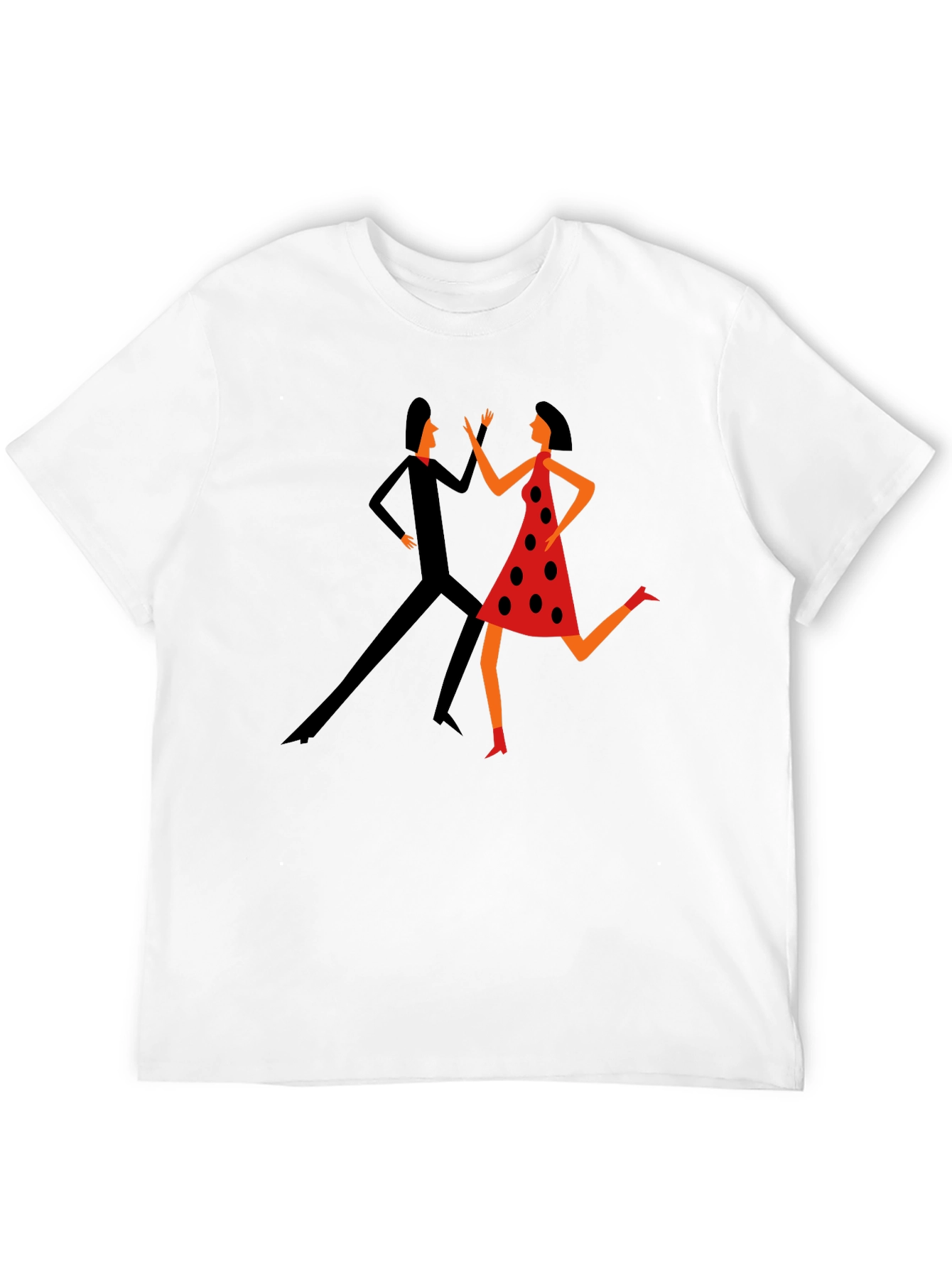 Retro Dance Graphic Tee - Stylish Black T-Shirt