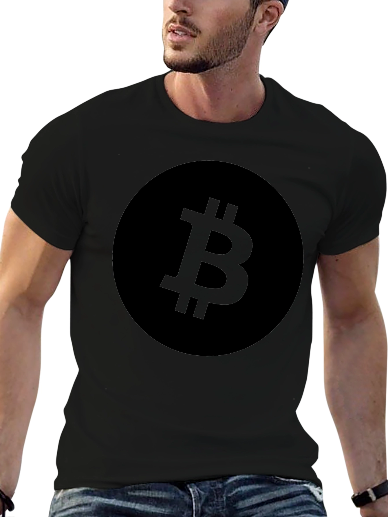 Bitcoin Logo Black T-Shirt - Crypto Currency Tee