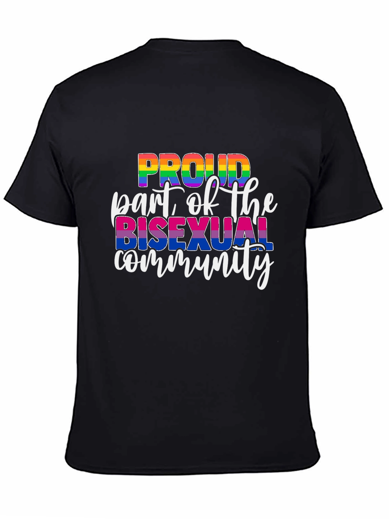 Proud Bisexual Community Black T-Shirt