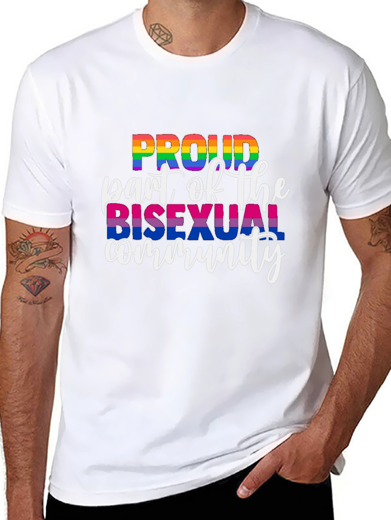 Proud Bisexual Community Black T-Shirt