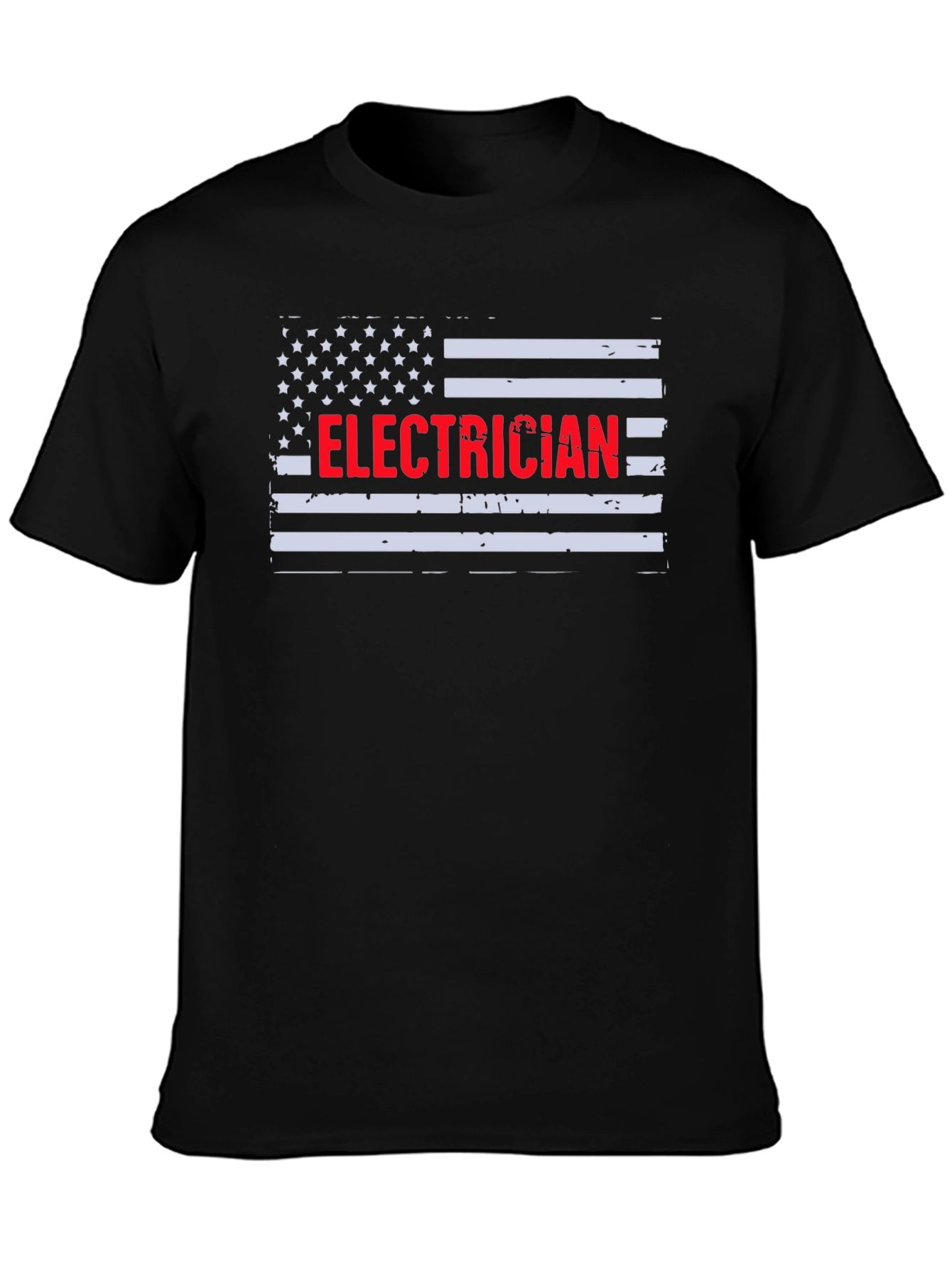 Electrician American Flag Graphic T-Shirt