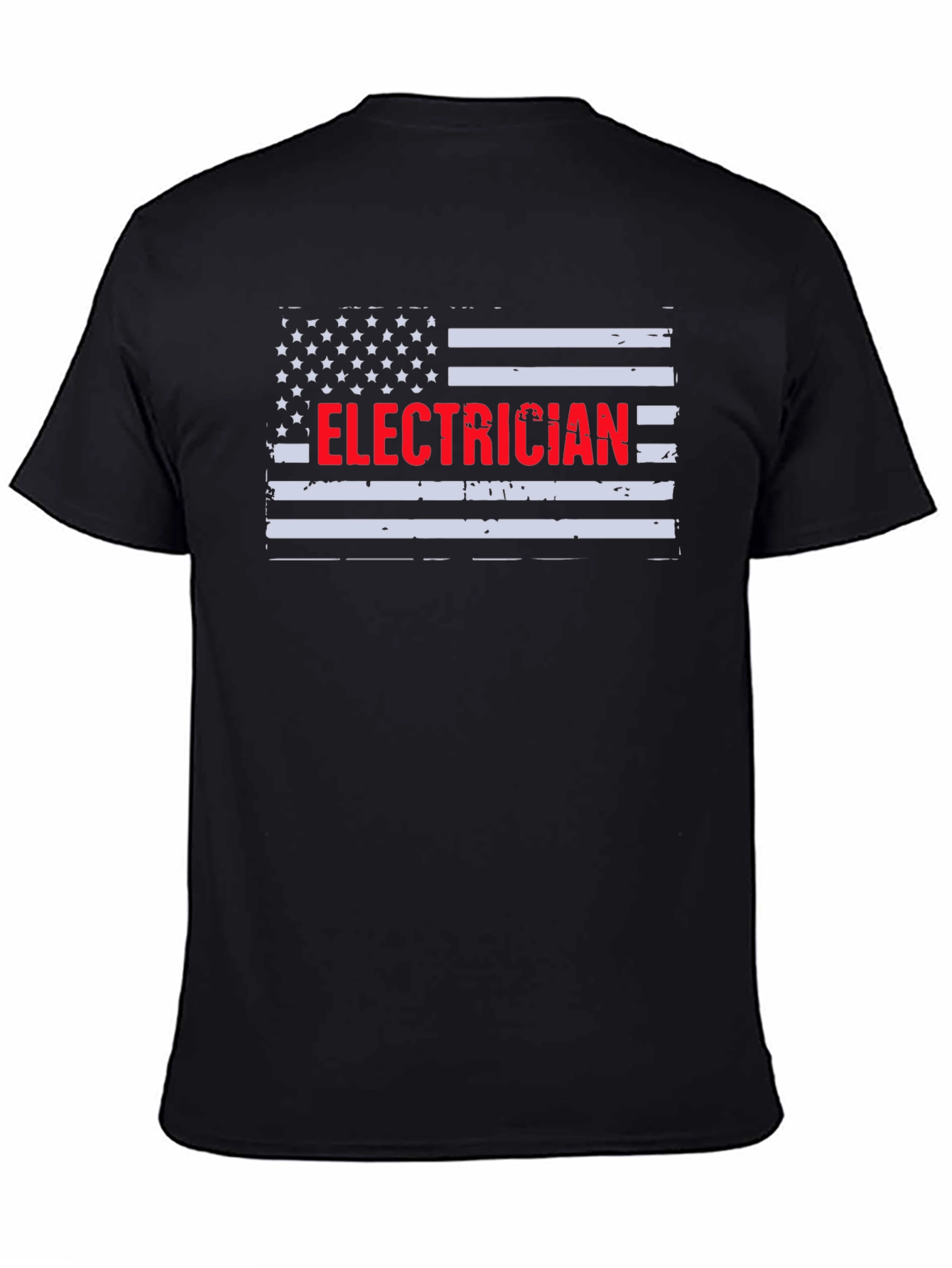 Electrician American Flag Graphic T-Shirt