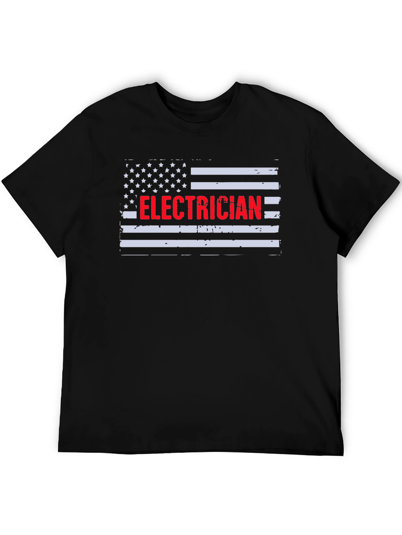 Electrician American Flag Graphic T-Shirt