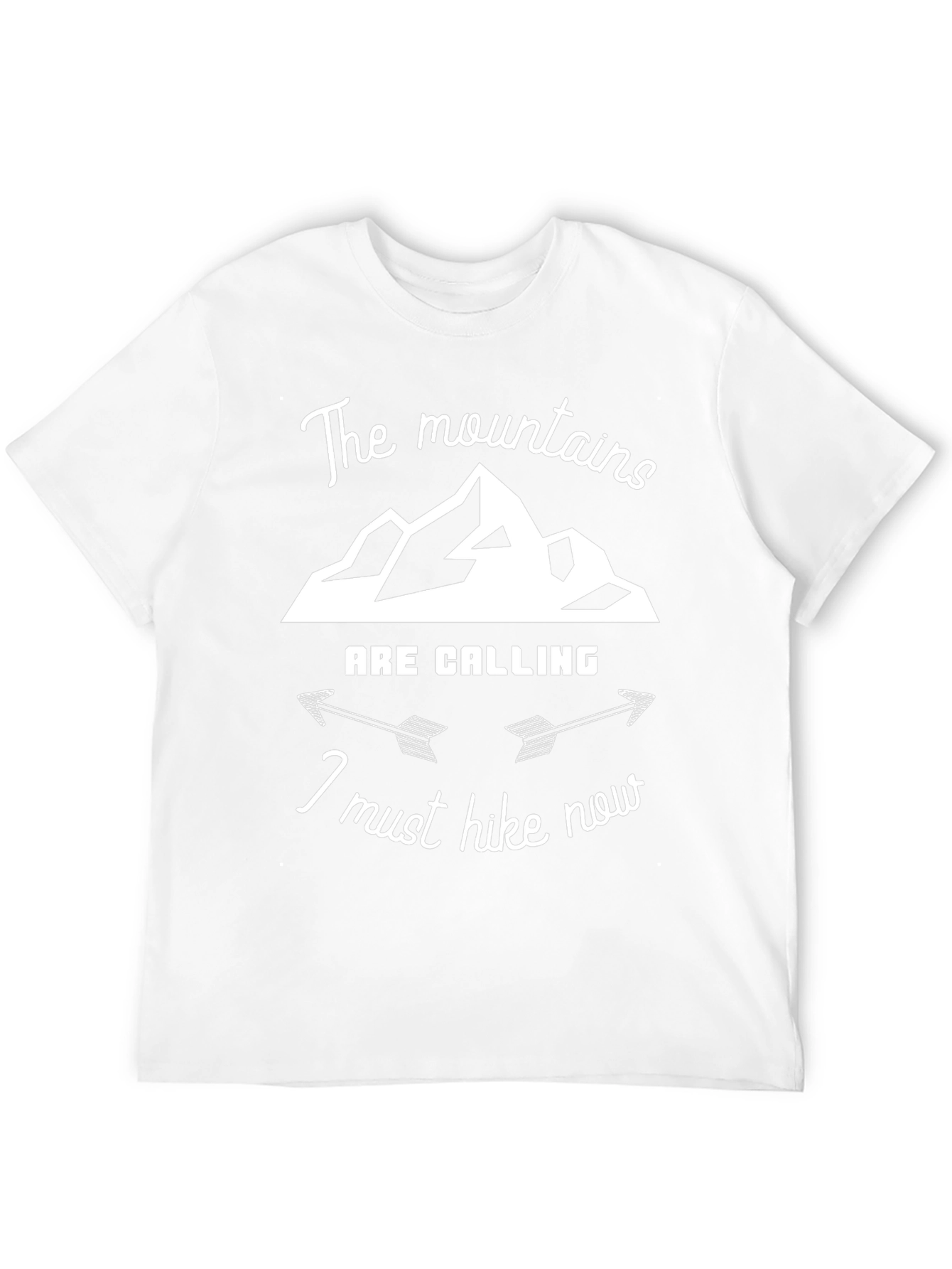 Mountains Are Calling Hike Now Black T-Shirt