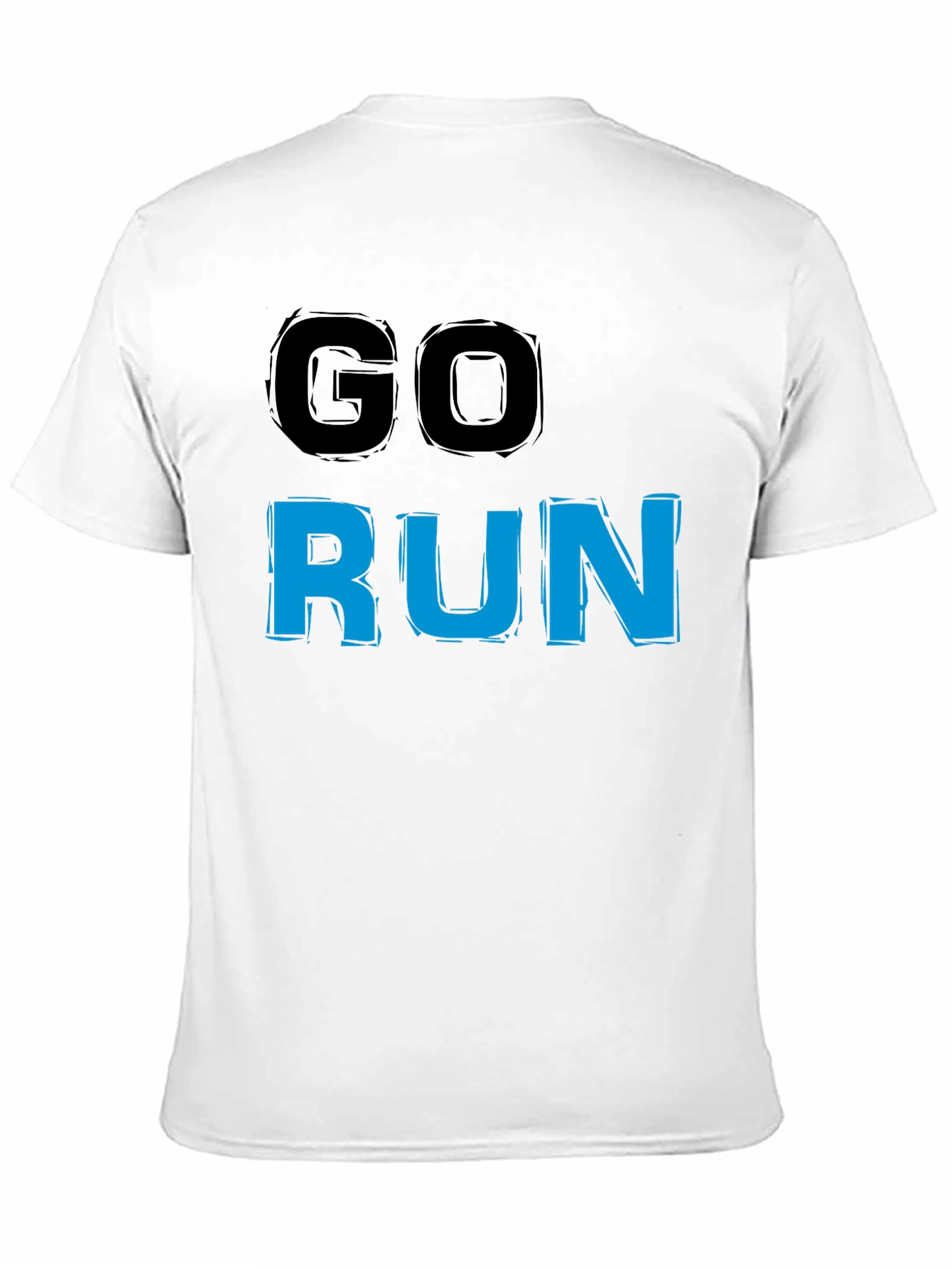 Go Run Graphic T-Shirt - Black Casual Tee
