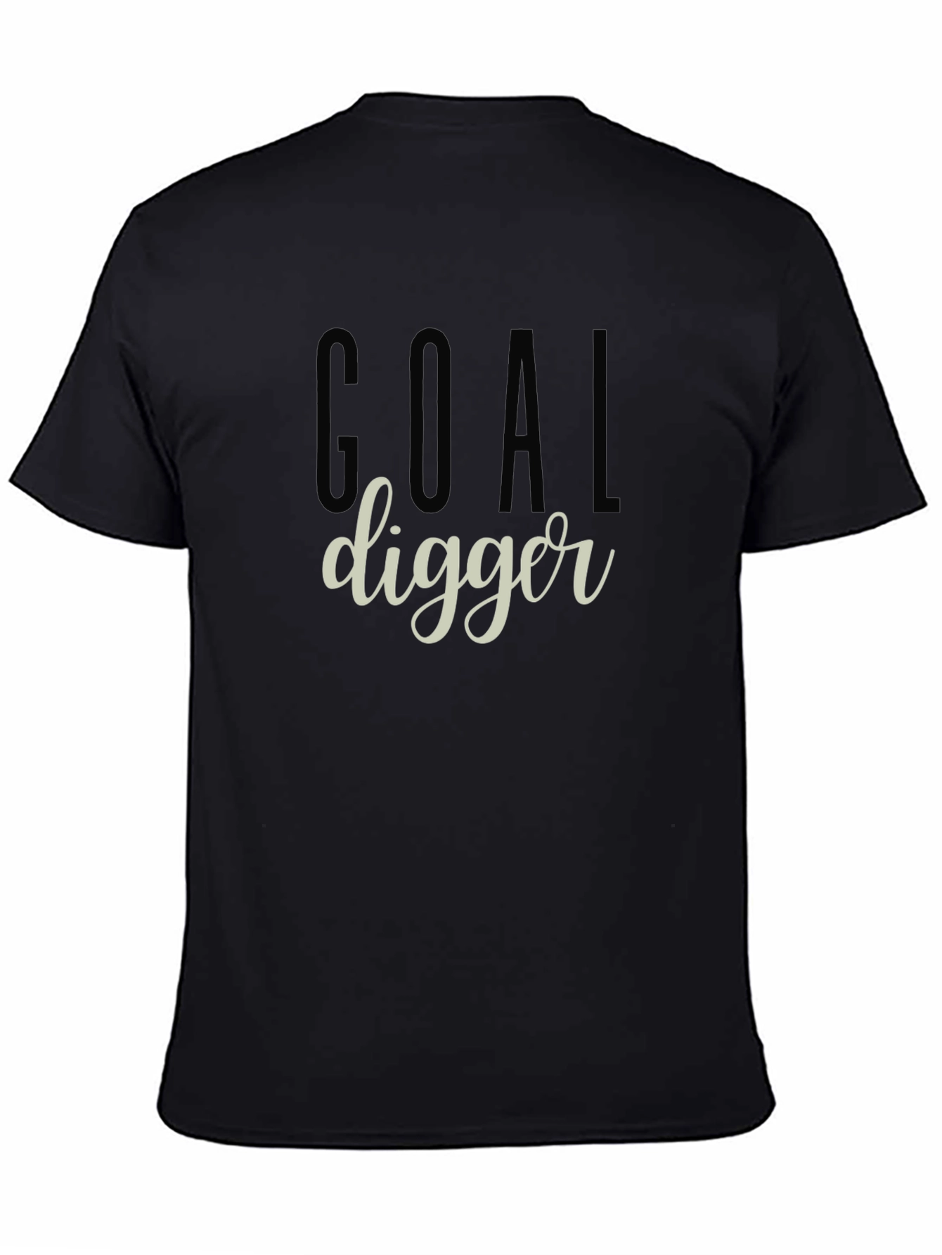 Goal Digger Graphic Tee - Black Cotton T-Shirt