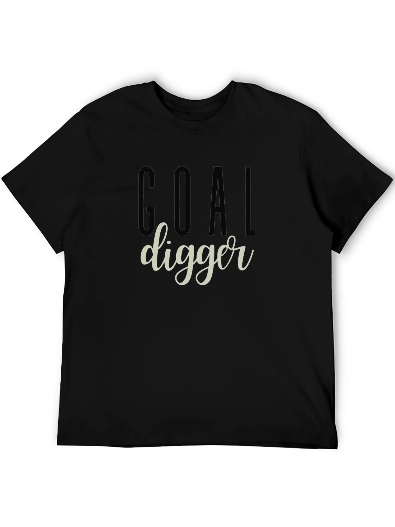 Goal Digger Graphic Tee - Black Cotton T-Shirt