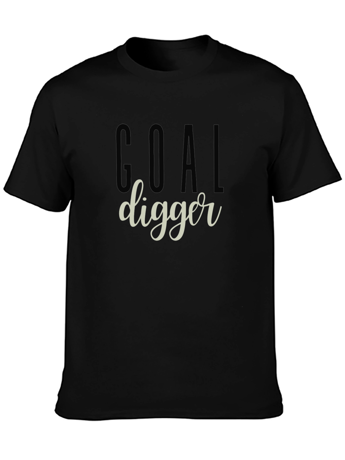 Goal Digger Graphic Tee - Black Cotton T-Shirt