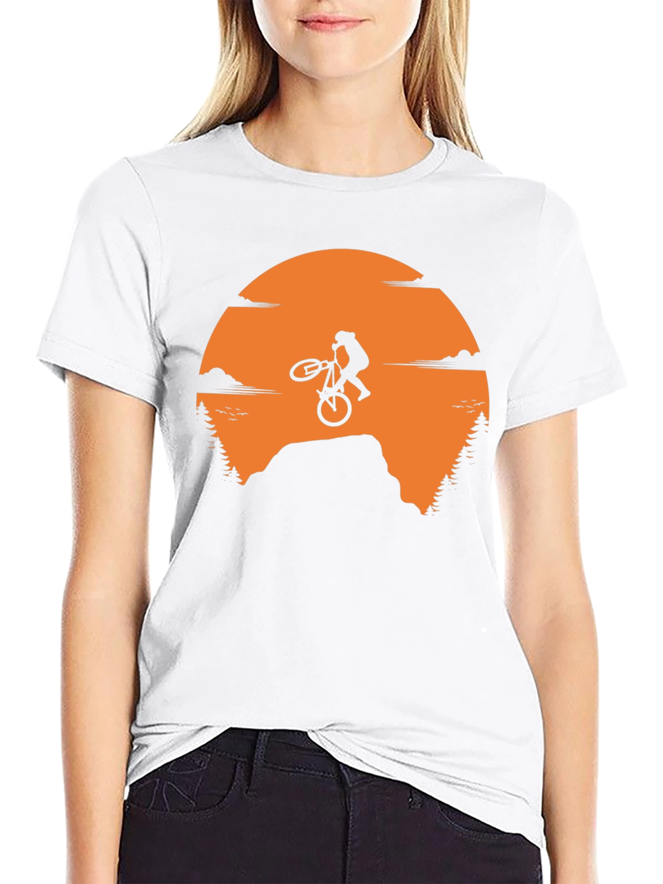Mountain Bike Sunset Graphic Tee - Adventure Ready!