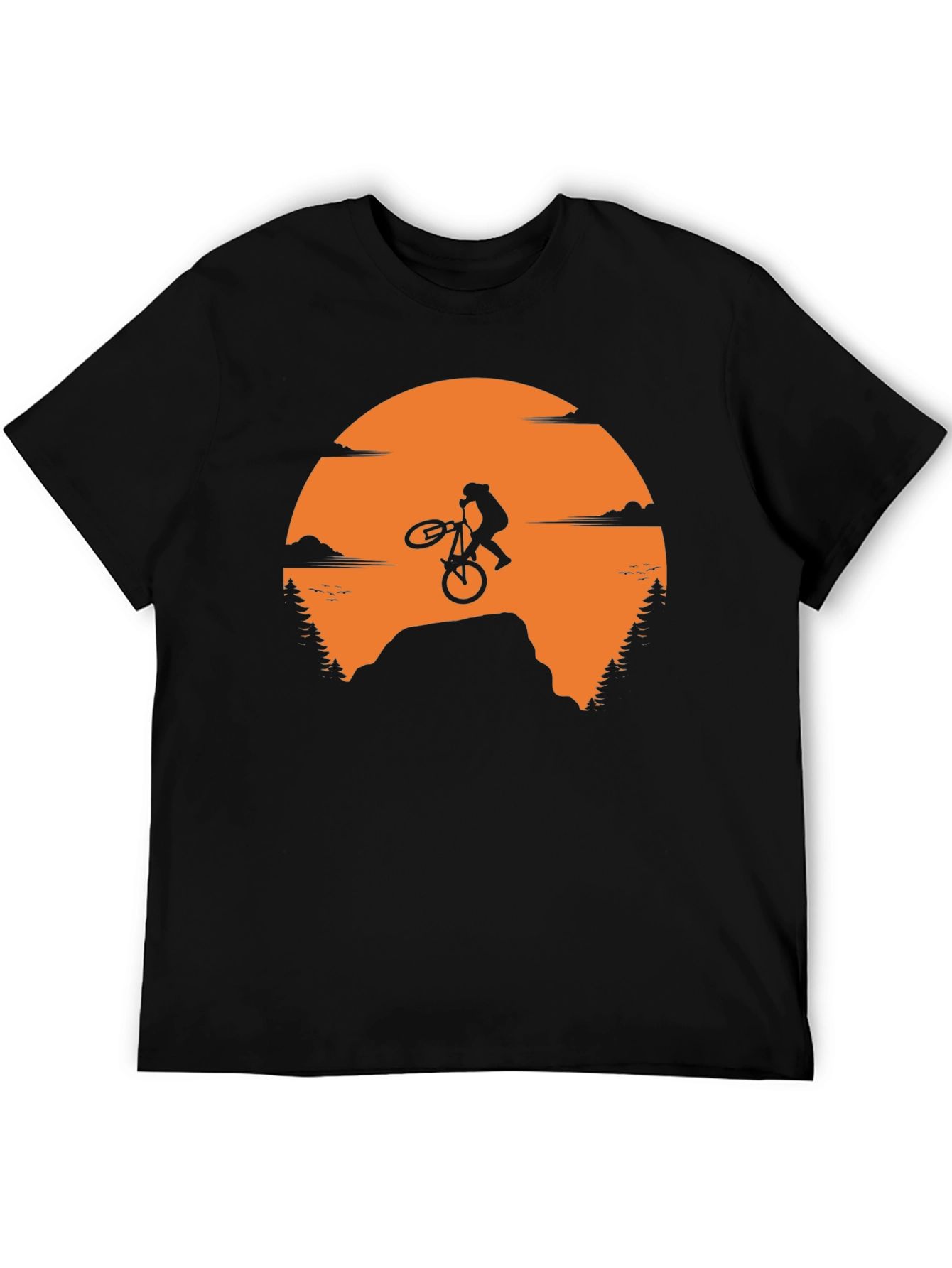 Mountain Bike Sunset Graphic Tee - Adventure Ready!