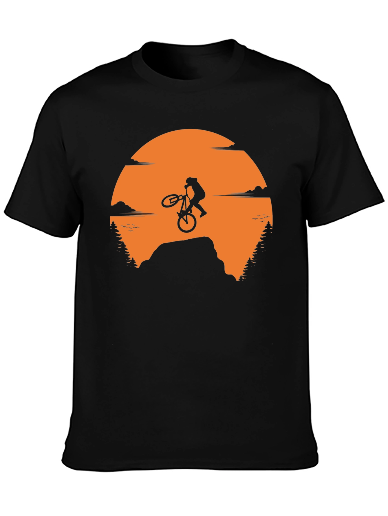 Mountain Bike Sunset Graphic Tee - Adventure Ready!