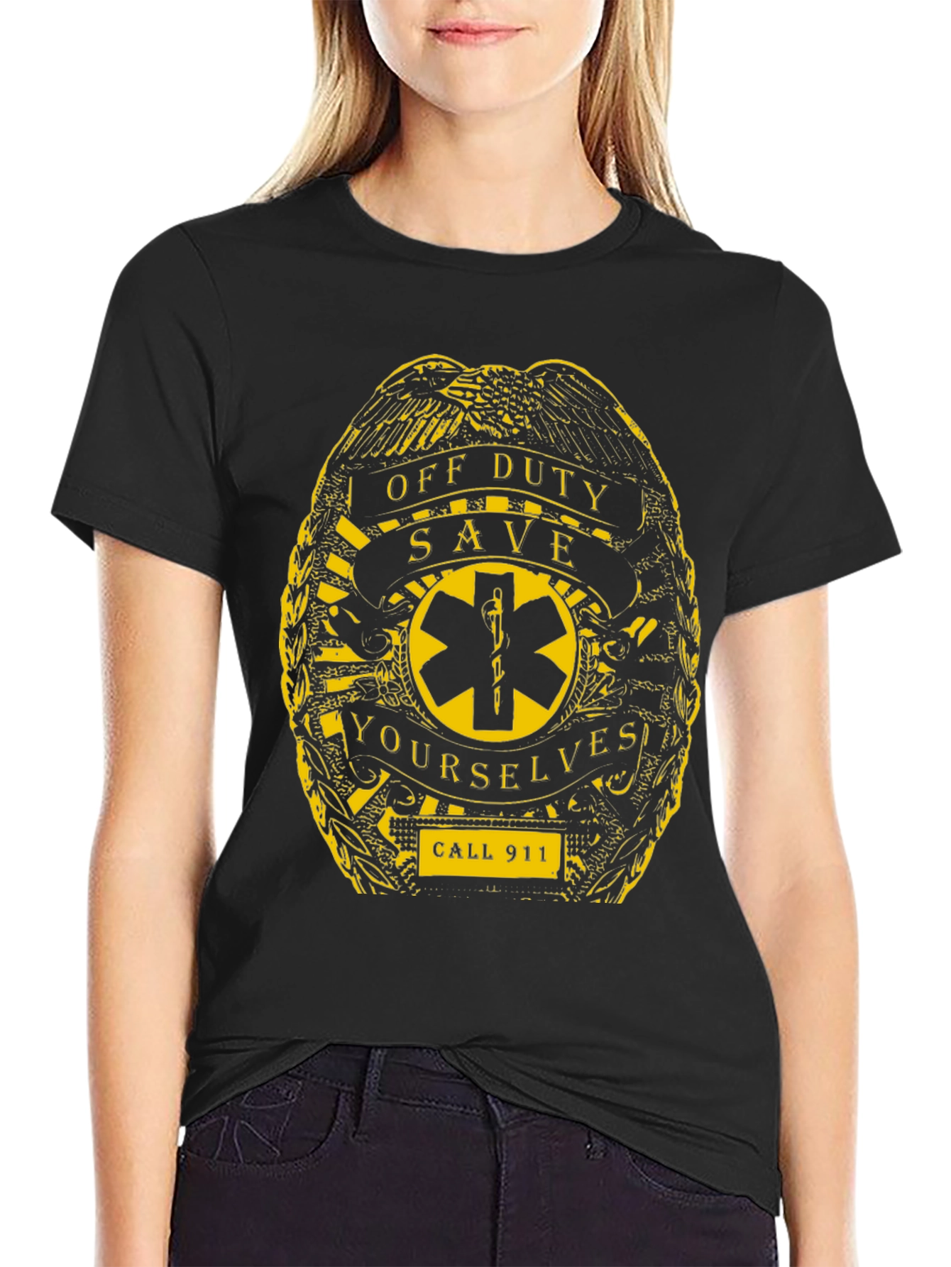 Off Duty Save Yourselves Call 911 T-Shirt