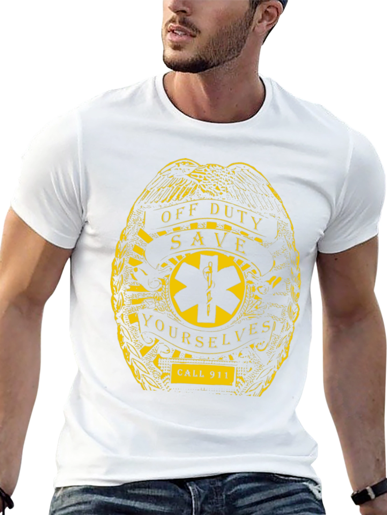 Off Duty Save Yourselves Call 911 T-Shirt