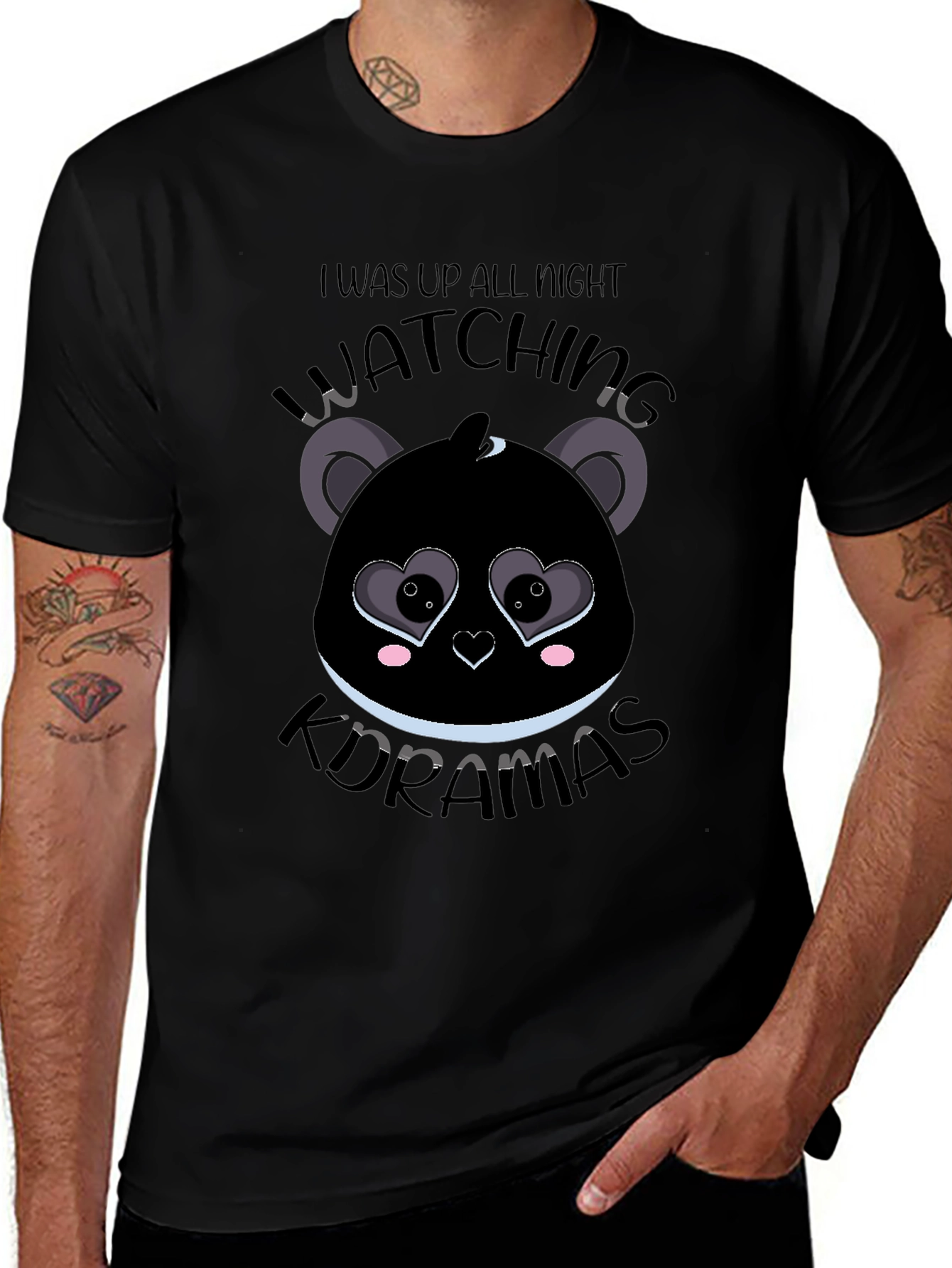 I Was Up All Night Watching K-Dramas Graphic T-Shirt