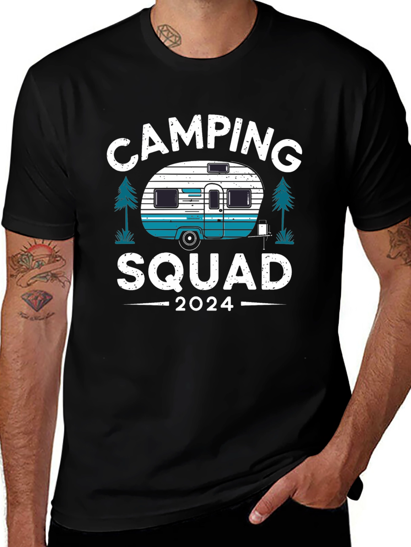 Camping Squad 2024 T-Shirt - Black