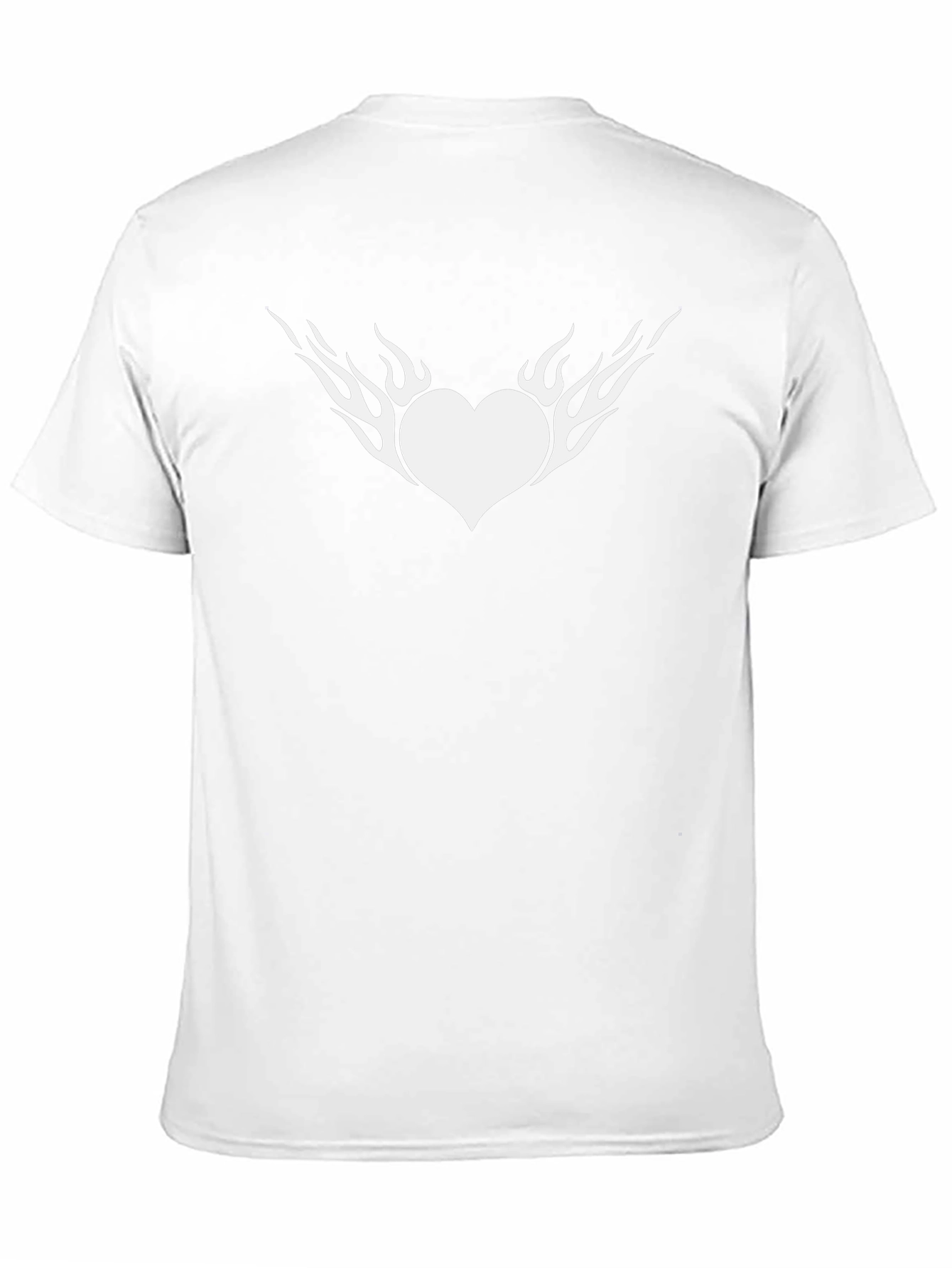 Flaming Heart Graphic Tee - Black