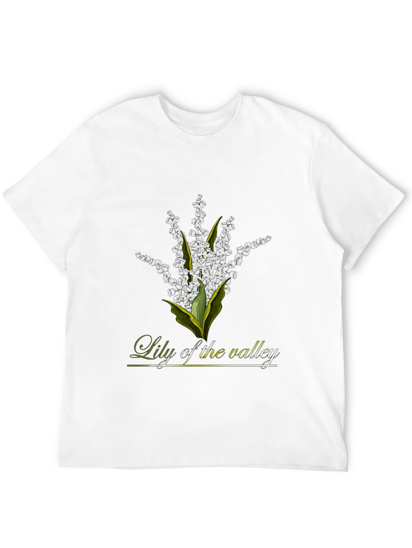 Lily of the Valley Graphic Black T-Shirt