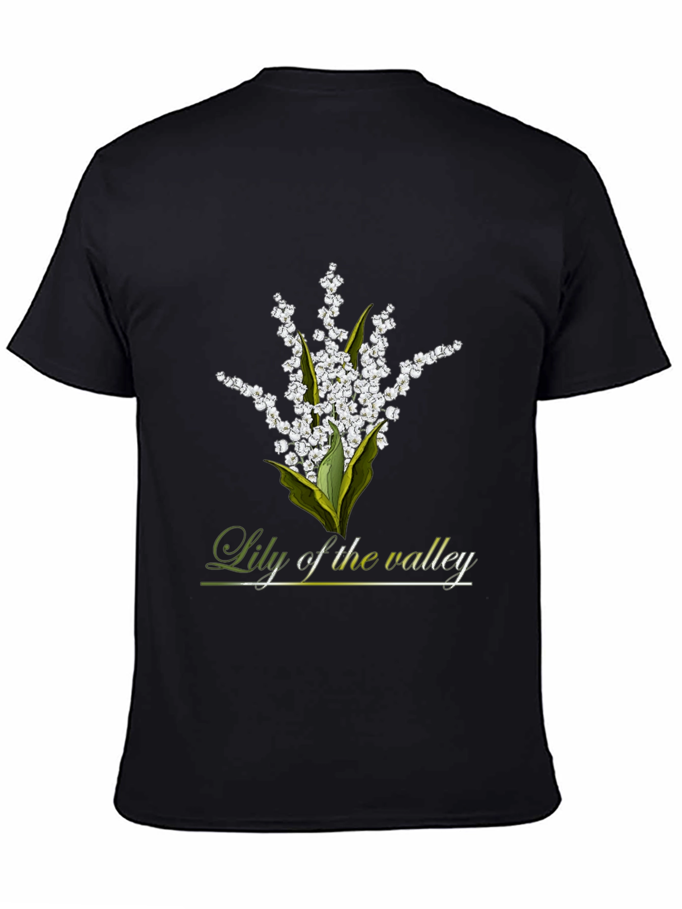 Lily of the Valley Graphic Black T-Shirt