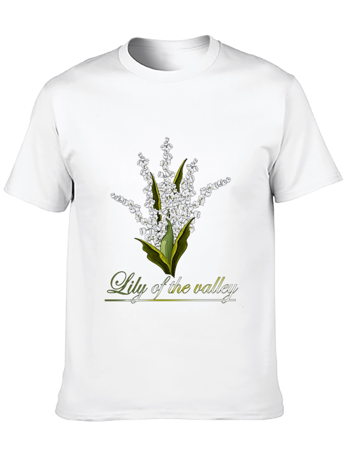 Lily of the Valley Graphic Black T-Shirt